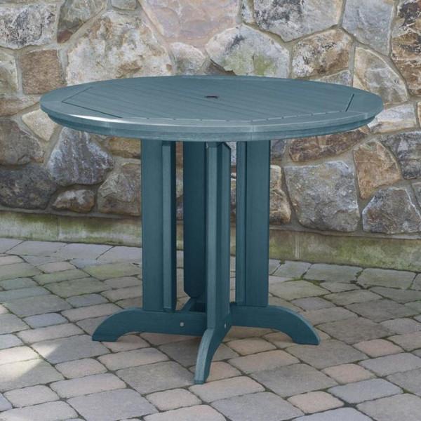 Lehigh 5-Piece Round Counter Height Recycled Plastic Outdoor Dining Set - Patio, Deck, Garden, or Backyard Furniture for Casual Entertaining