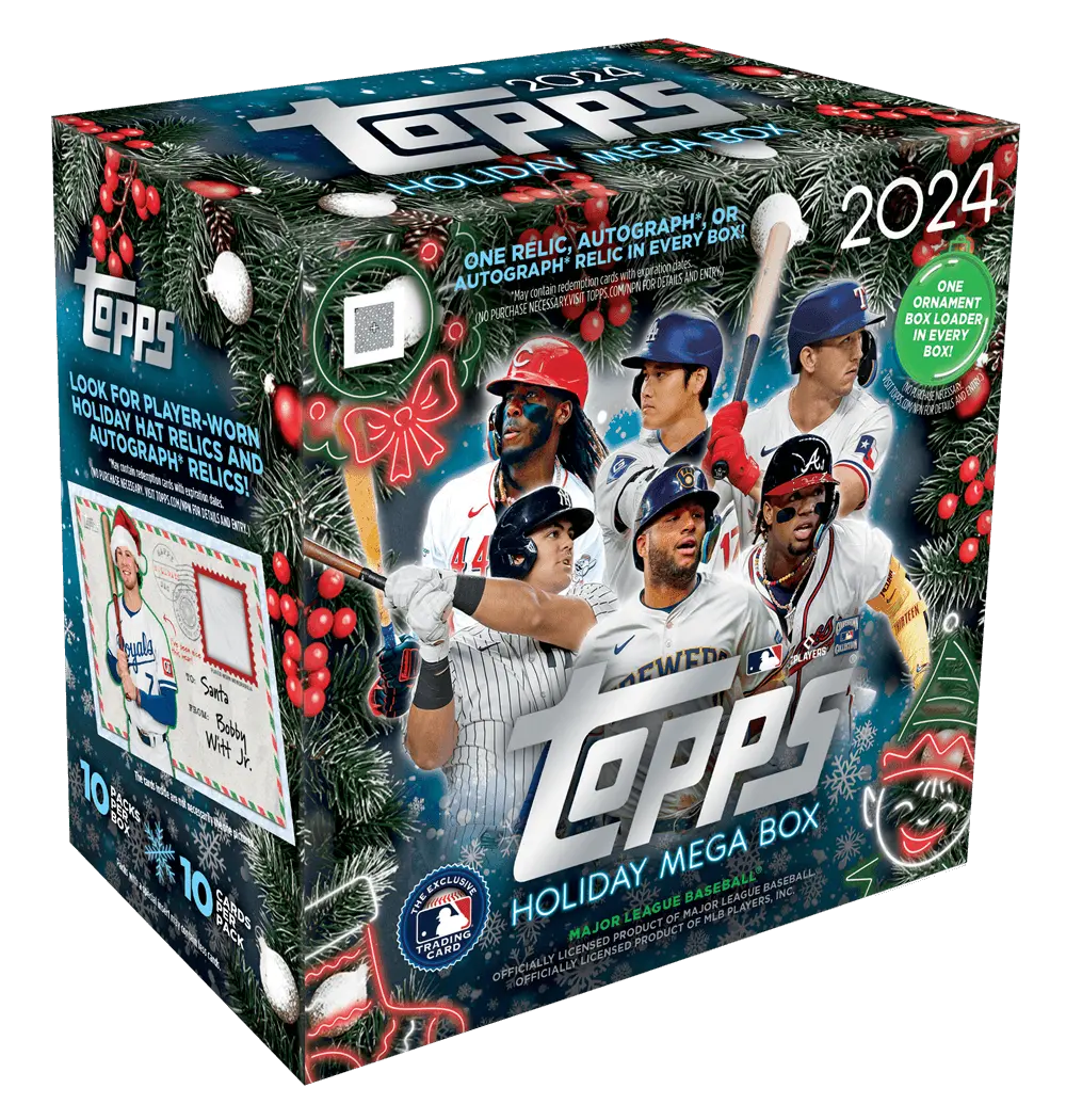 2024 Topps Holiday Baseball Cards Mega Box - Factory Sealed Collector's Edition | Perfect for Sports Memorabilia Collectors & Holiday Gift Giving