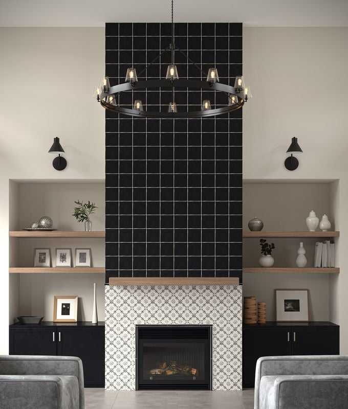 5x5 Satin Ceramic Field Tile - Gemstone Finish for Kitchen Backsplash & Bathroom Walls