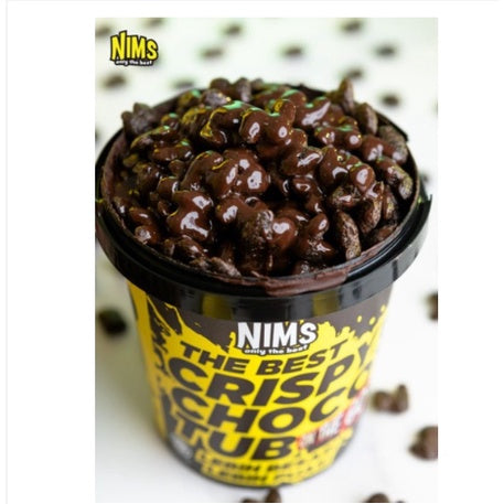 Nims Crispy Choco Tub - 6 Delicious Flavors (Milk, Dark, White Chocolate & More) - Perfect for Gifts, Parties & Snacking