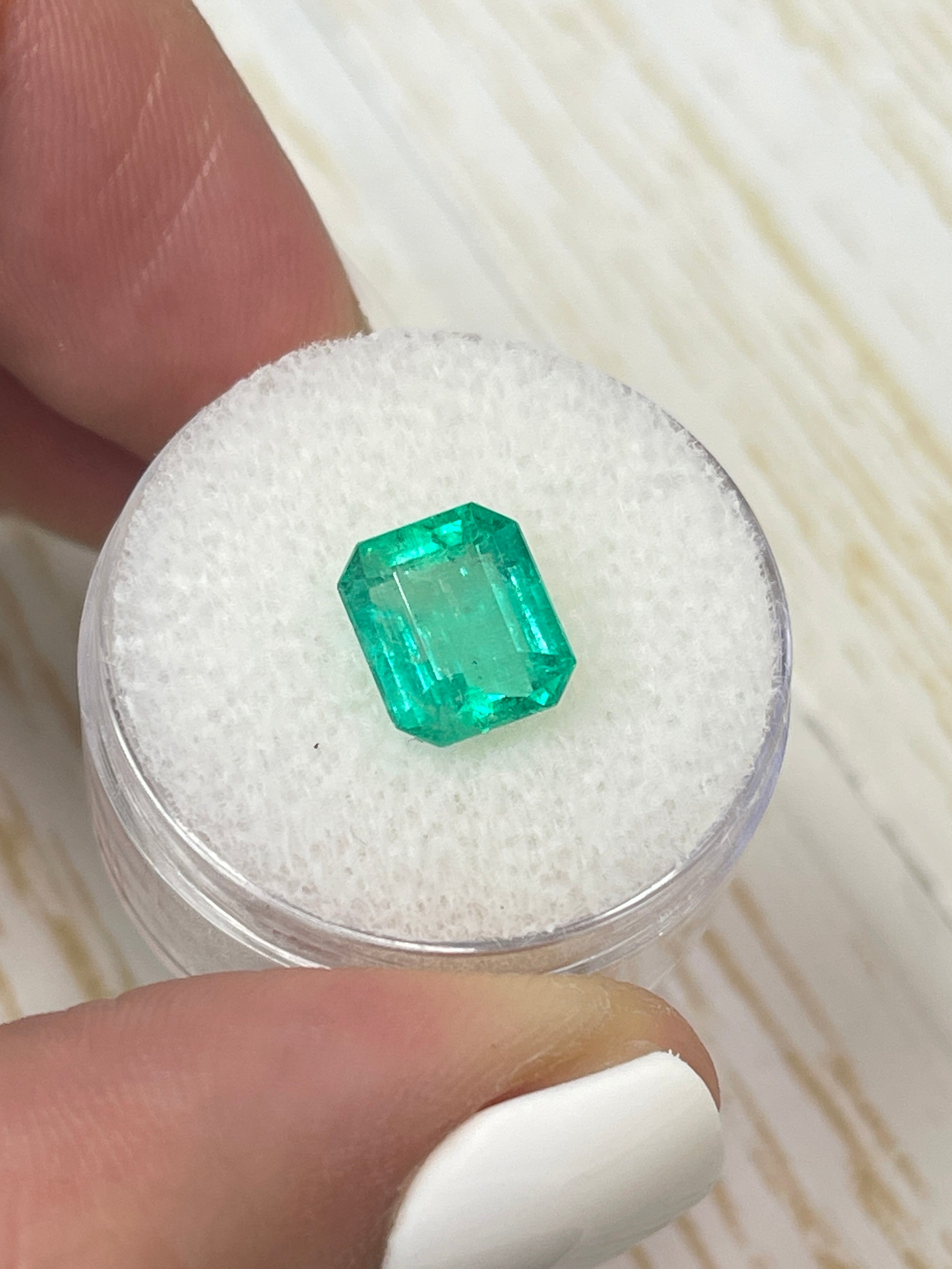 2.68 Carat 9x8mm Chunky Natural Loose Colombian Emerald Gemstone - Emerald Cut for Jewelry Making, Engagement Rings & Collector's Pieces