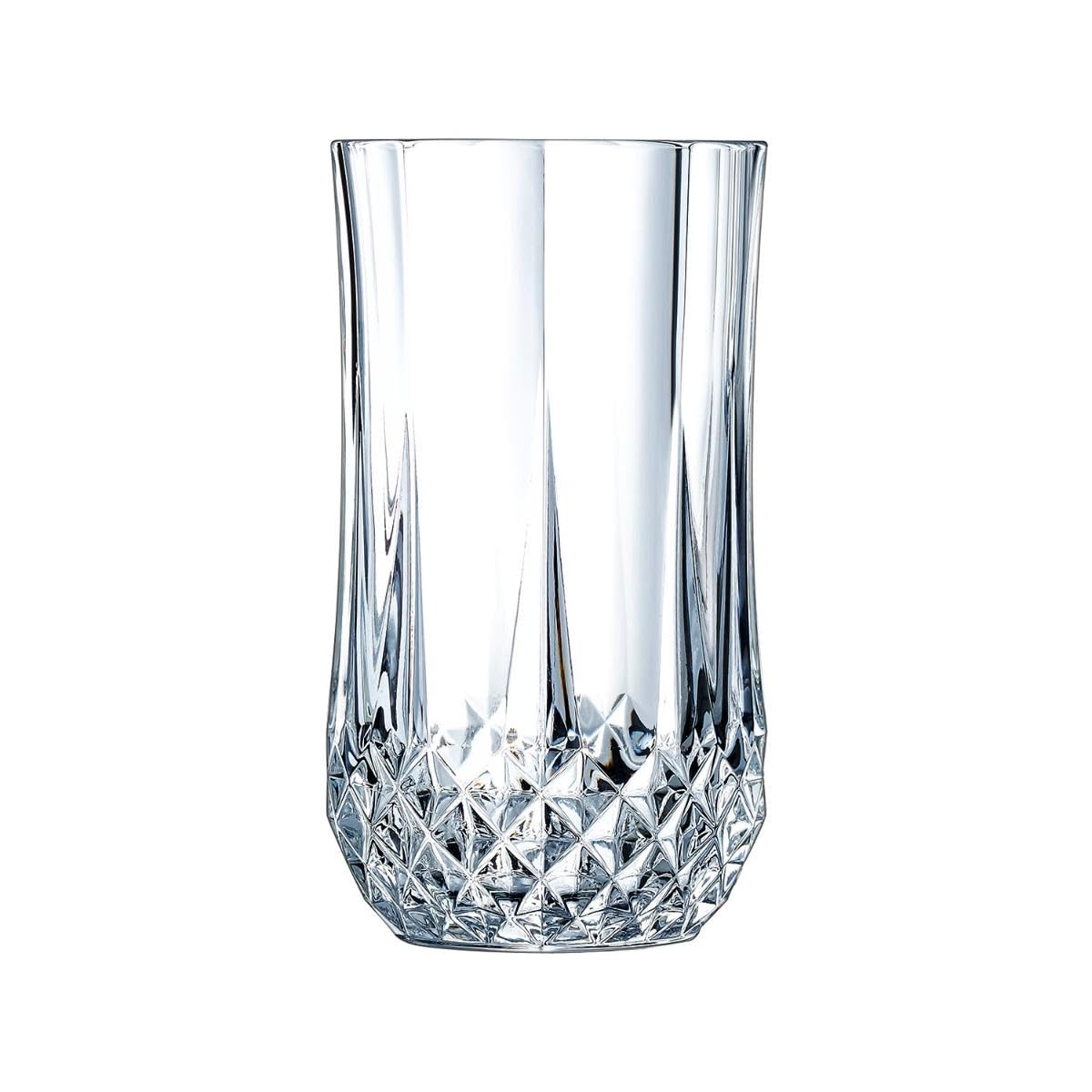 Cristal d'Arques Elact Long Drink Glass - Set of 6, 25 x 18 x 18.5 cm, Elegant Crystal Clear Glassware for Cocktails, Iced Tea & Refreshing Beverages - Perfect for Parties, Bars & Home Entertaining