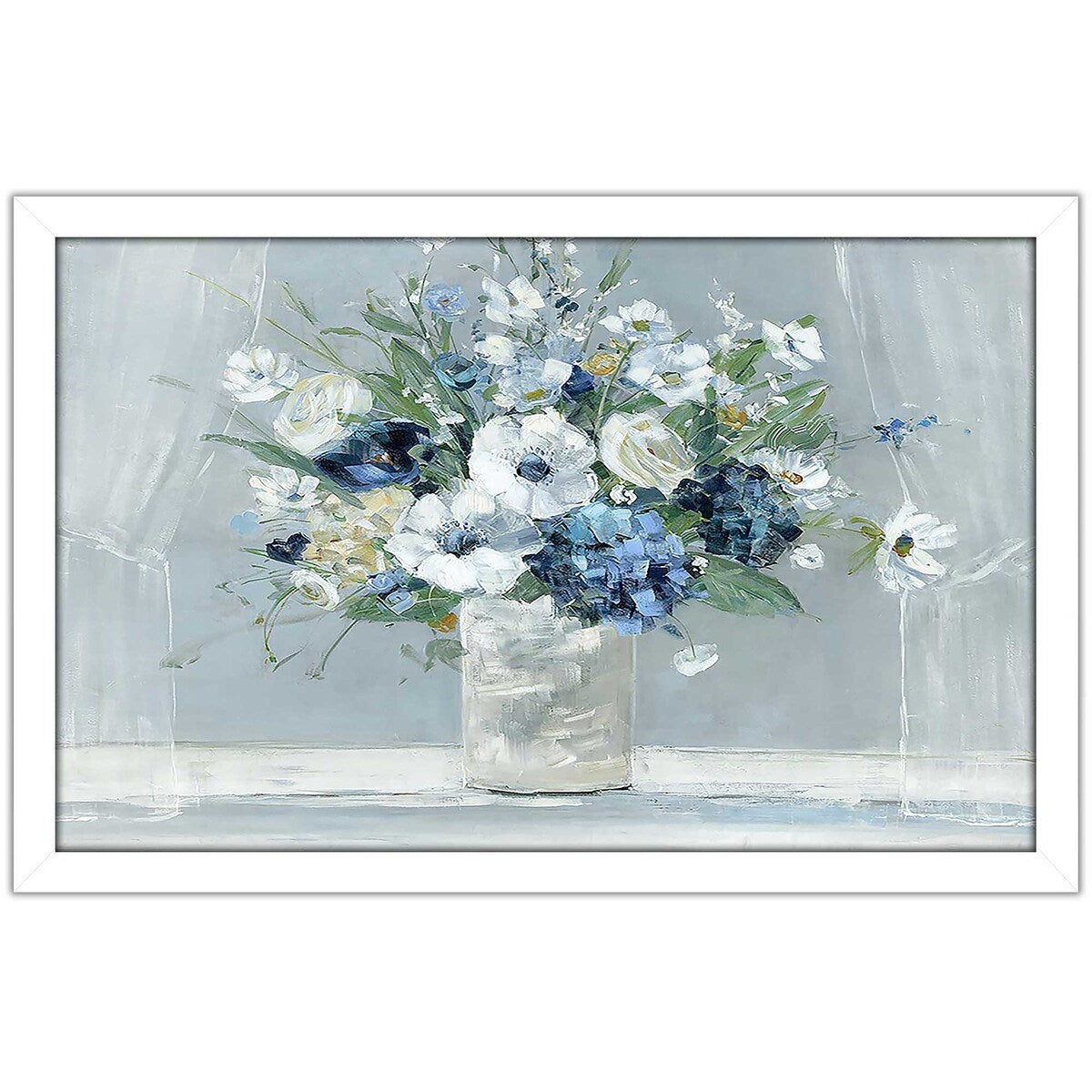 Be Happy Blue Print Acrylic Wall Art - Inspirational Home Decor for Living Room, Bedroom & Office