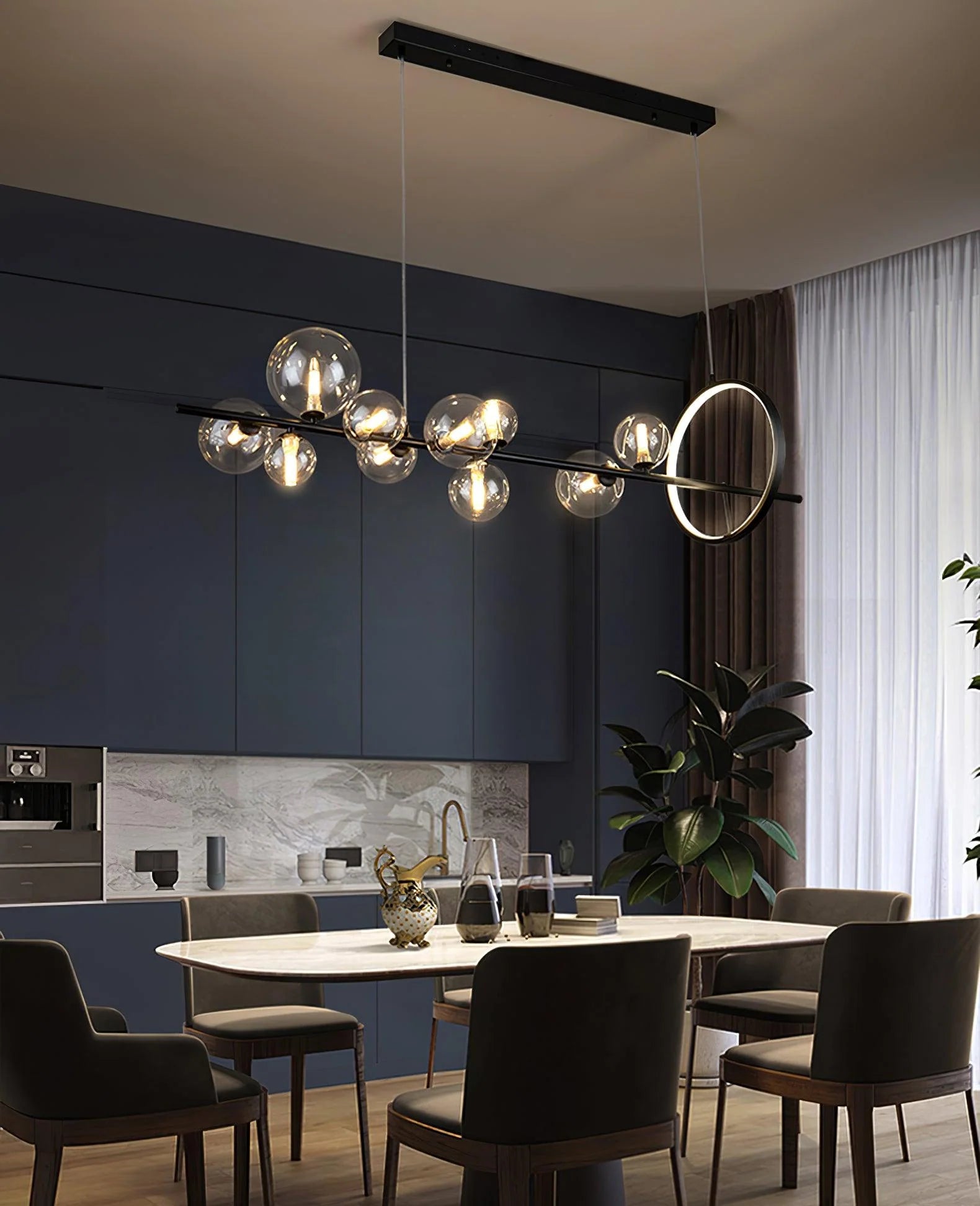 Elegant Mita Chandelier - Modern Crystal Ceiling Light Fixture for Dining Room, Living Room & Bedroom | Perfect for Home Decor, Wedding & Special Occasions