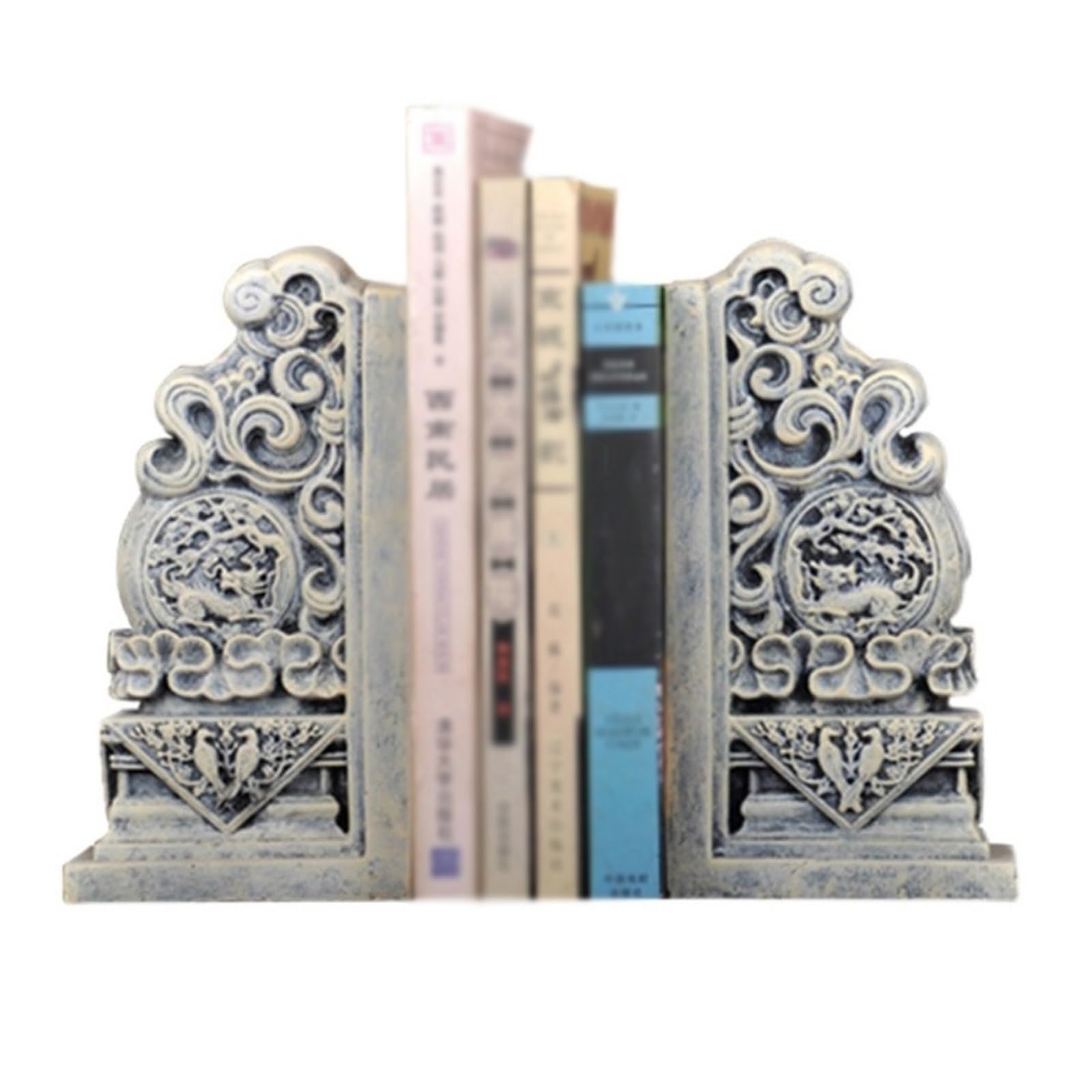Vintage Book Ends for Heavy Books - Decorative Book Holders for Office, Study Room & Tea Room - Sturdy Desktop Bookends for Shelves & Home Decor (Perfect for Organizing Books, Enhancing Workspace & Adding Elegance)