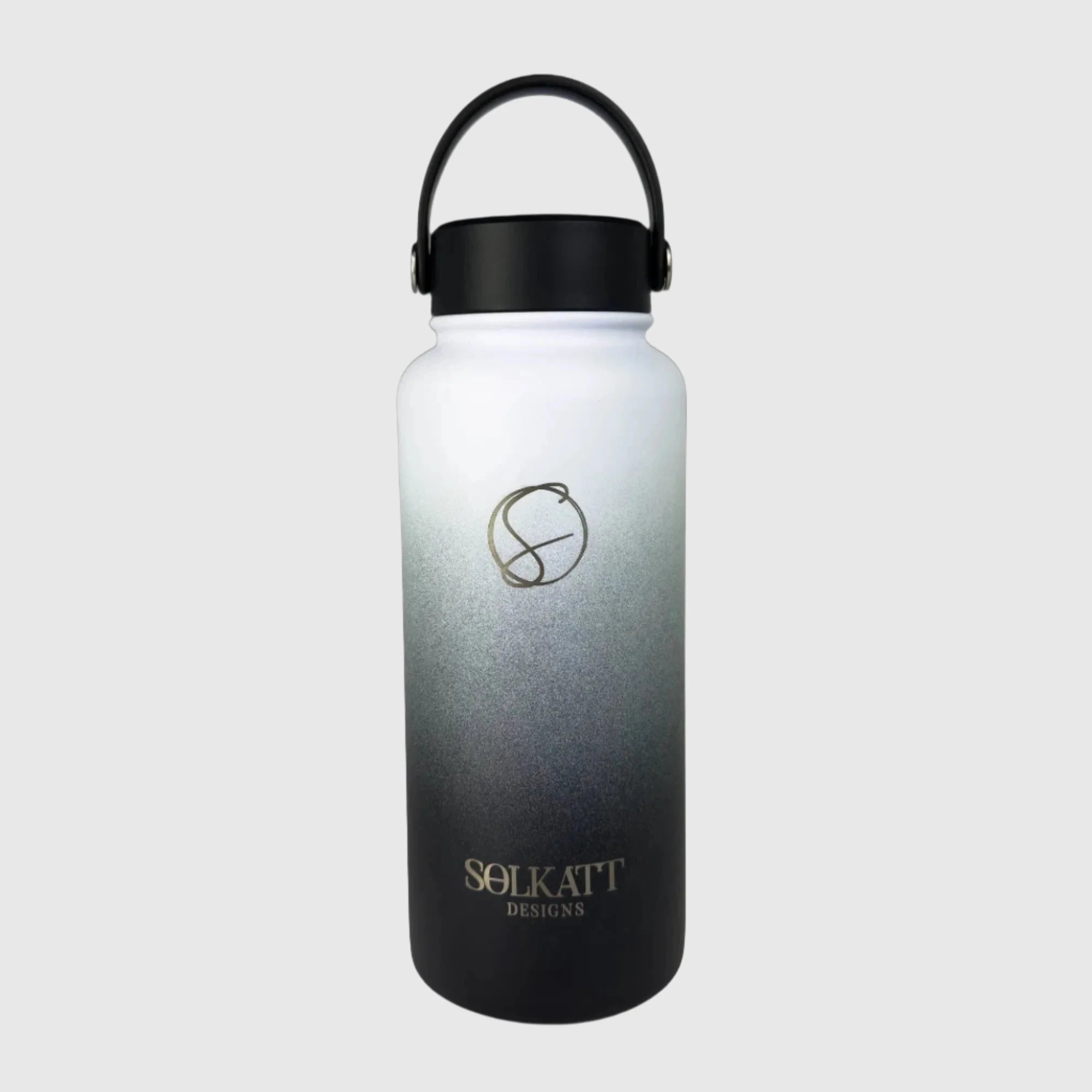 Premium 32oz Stainless Steel Insulated Water Bottle - Midnight Black - Keeps Drinks Cold 24Hrs/Hot 12Hrs - Perfect for Hiking, Gym & Outdoor Adventures