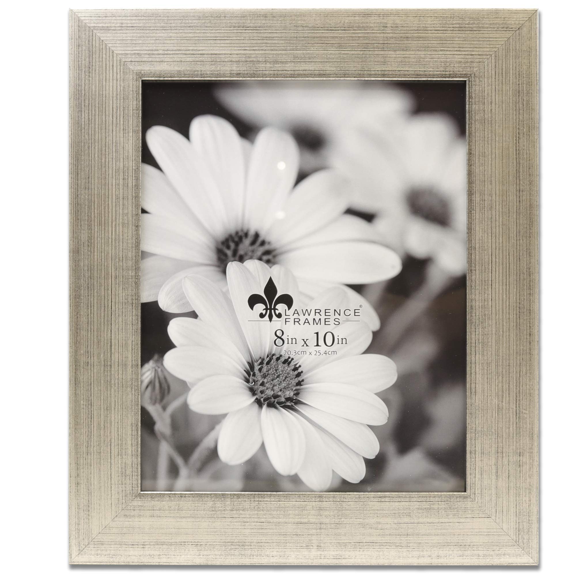 Lawrence Home 8x10 Silver Picture Frame - Elegant Photo Display for Wall, Tabletop, or Desk - Perfect for Family Photos, Artwork, and Home Decor