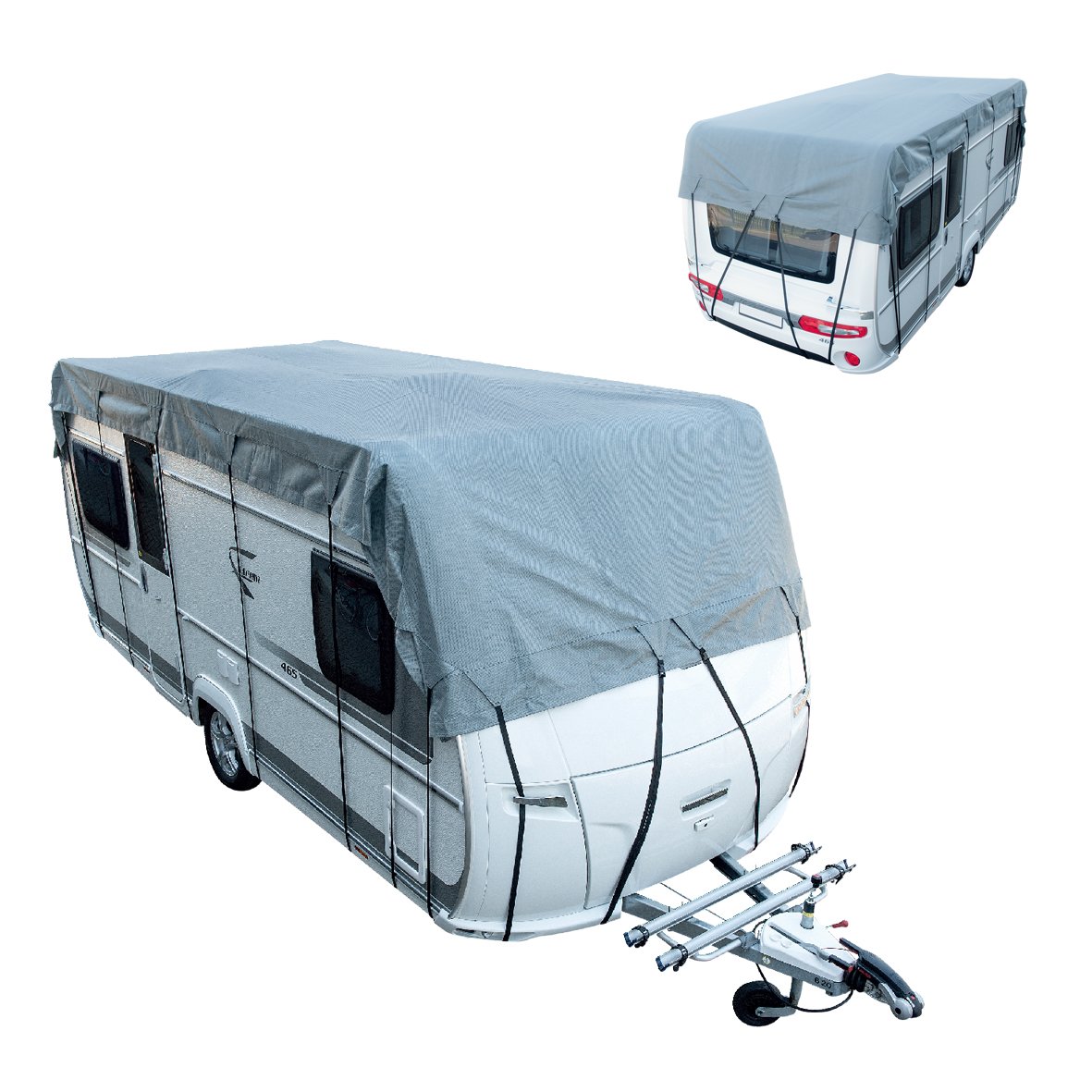 ProPlus 610277 Waterproof Caravan & Motorhome Cover - Heavy Duty UV Protection for Outdoor Storage & Travel | Fits All Sizes | All-Weather Protection for Camping & Road Trips