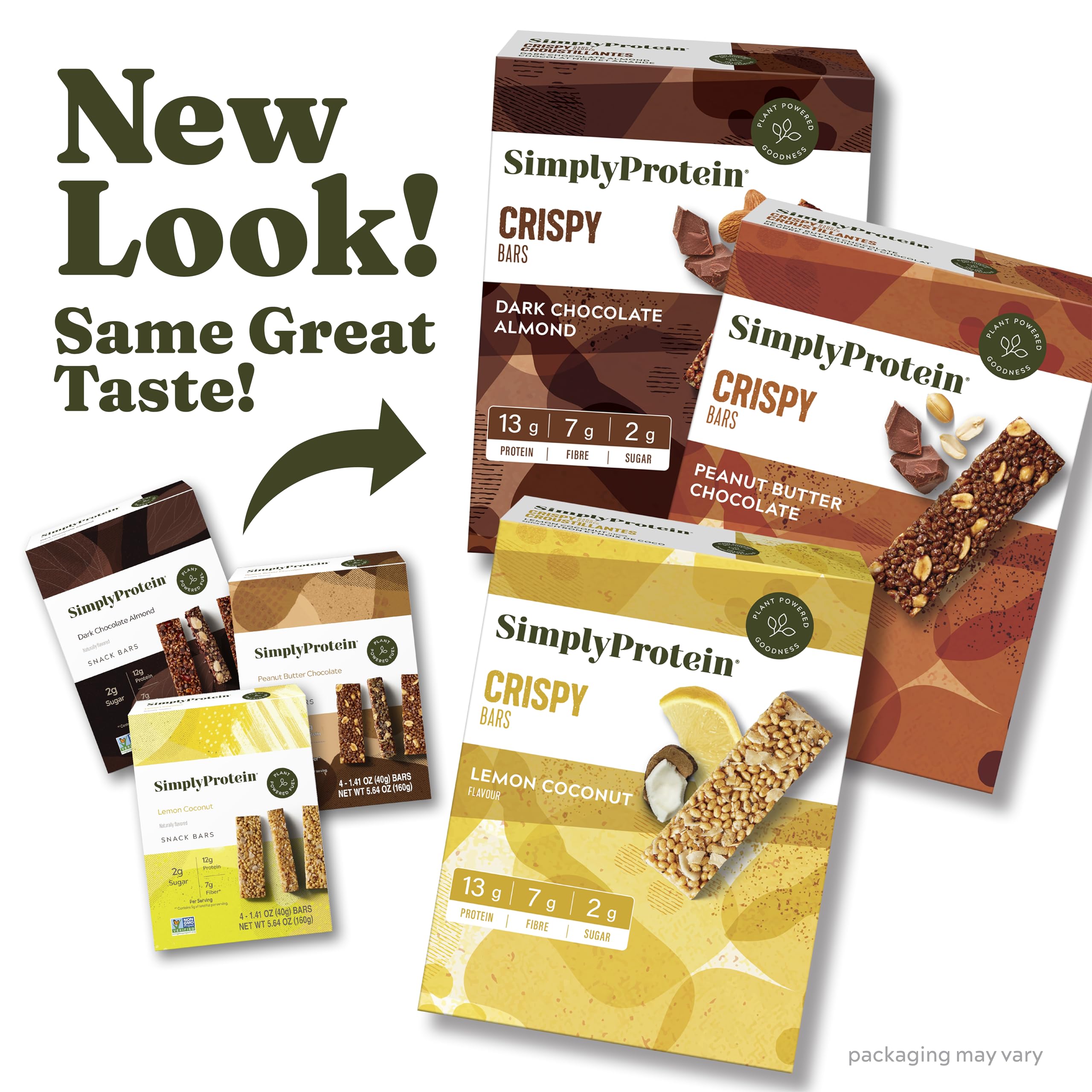 Simply Protein Vegan Protein Bars Variety Pack - 3 Delicious Flavors (12 Bars, 3 Boxes) | Plant-Based High Protein Snacks with 13g Protein, 2g Sugar & 7g Fiber | Gluten Free, Non-GMO, Kosher Certified | Perfect for Gym, Hiking & Healthy On-the-Go Snacking