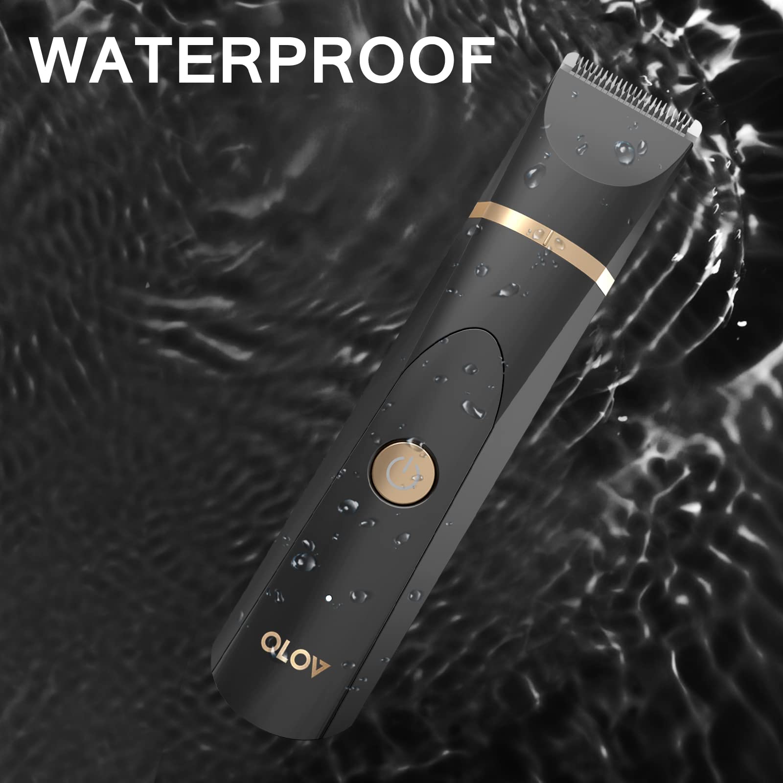 OLOV Electric Body Hair Trimmer for Men & Women - Waterproof Wet/Dry Groin & Bikini Trimmer with Replaceable Ceramic Blades, USB Rechargeable - Perfect for Travel, Gym & Personal Hygiene Care