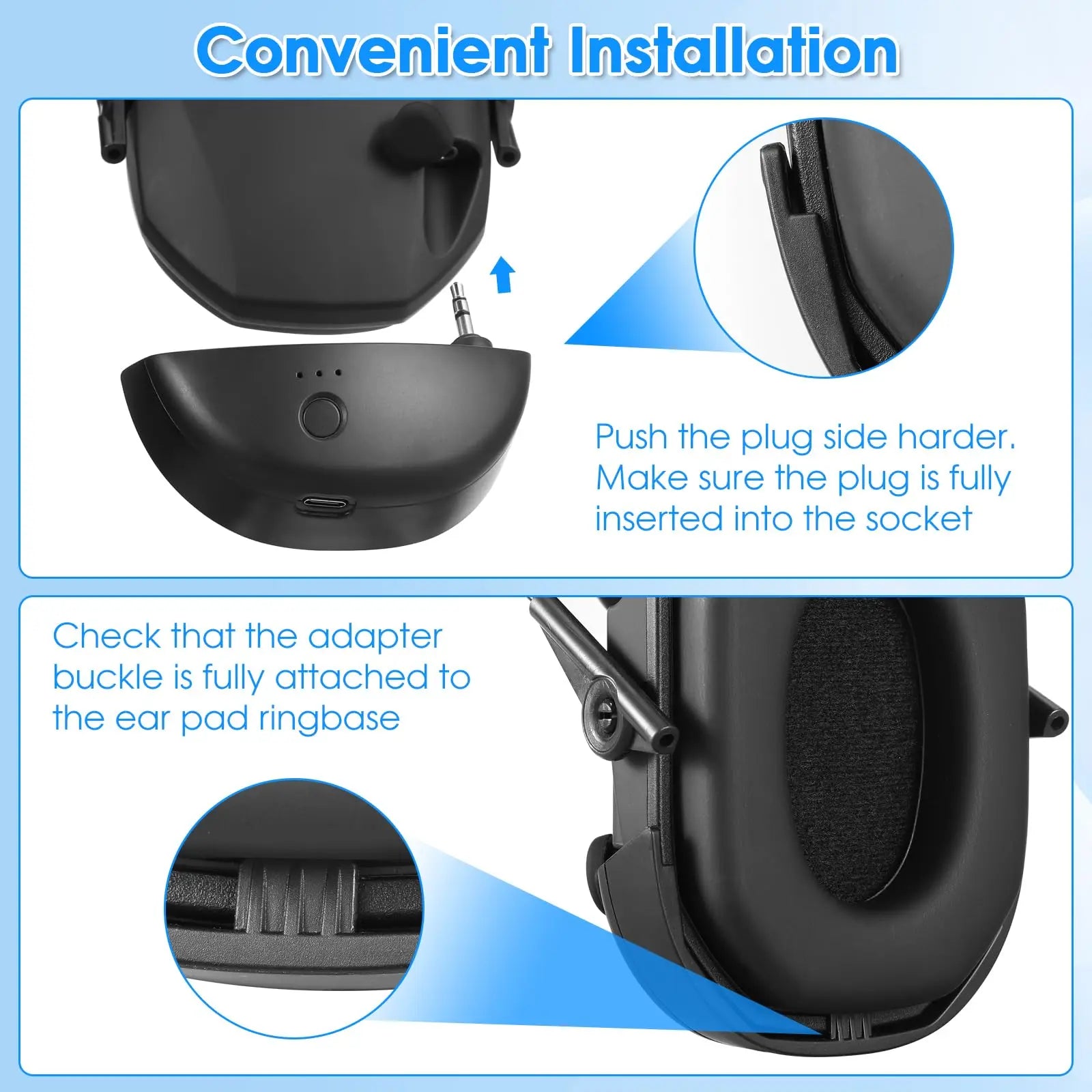 Wireless Bluetooth Adapter for Walker's Shooting Earmuffs - Hands-Free Audio for Hunting, Shooting Range & Outdoor Activities