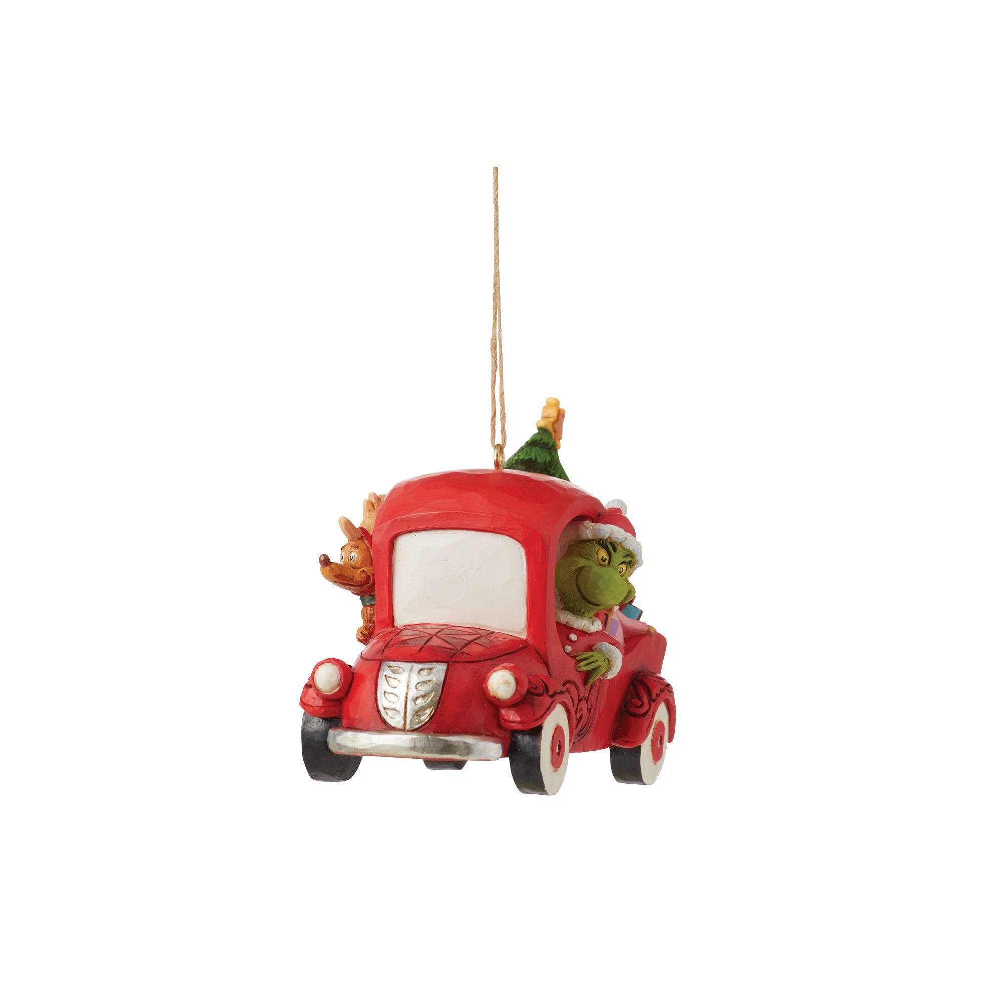 Christmas Grinch in Red Truck Ornament - Festive Holiday Decor for Tree, Home & Gifts