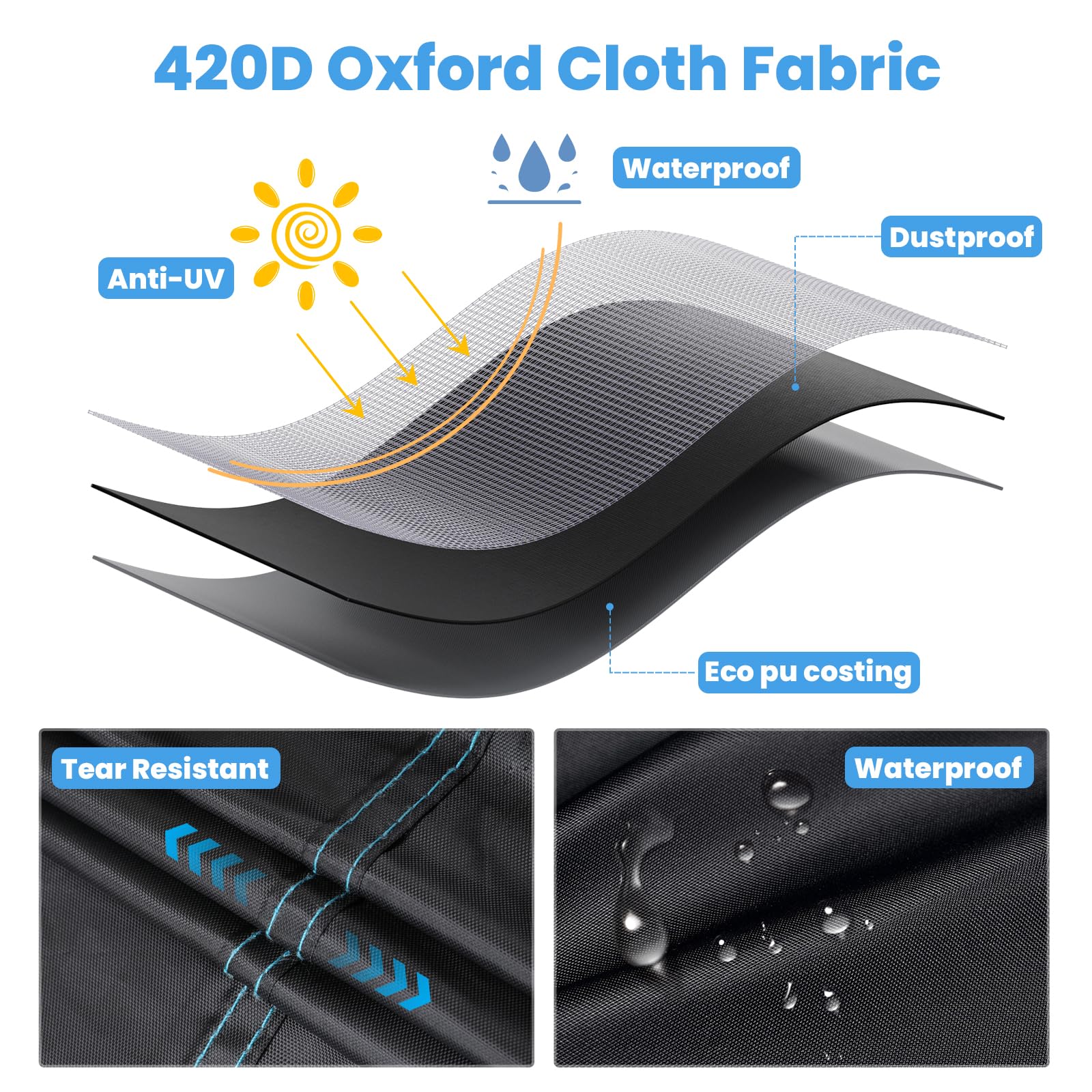 Durable 420D Waterproof Patio Furniture Covers - 111