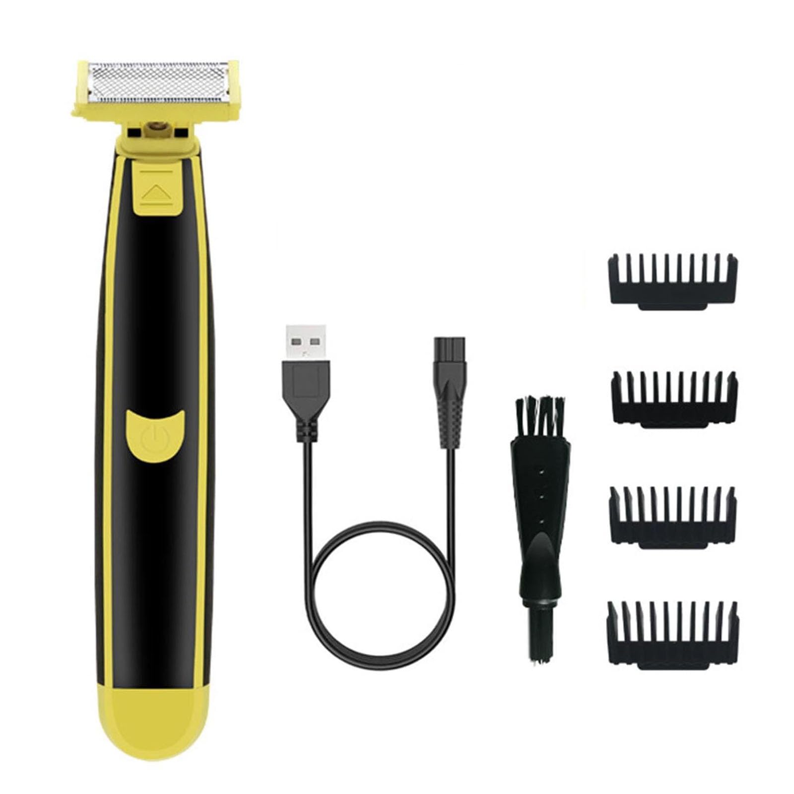 Premium Wet & Dry Electric Shaver for Men - Rechargeable Cordless Razor with Fast Motor & Non-Slip Grip - Includes Electric Shaver Cleaner - Perfect for Travel, Gym & Daily Shaving (Model #4)