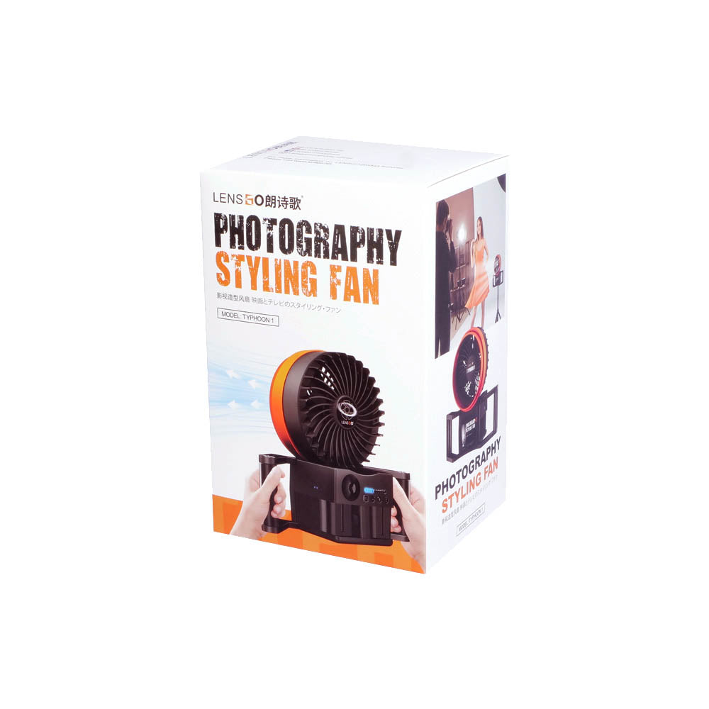 Typhoon 1 Compact Portable Handheld Photography Studio Fan - Professional Wind Machine for Photo Shoots, Video Production & Makeup Styling