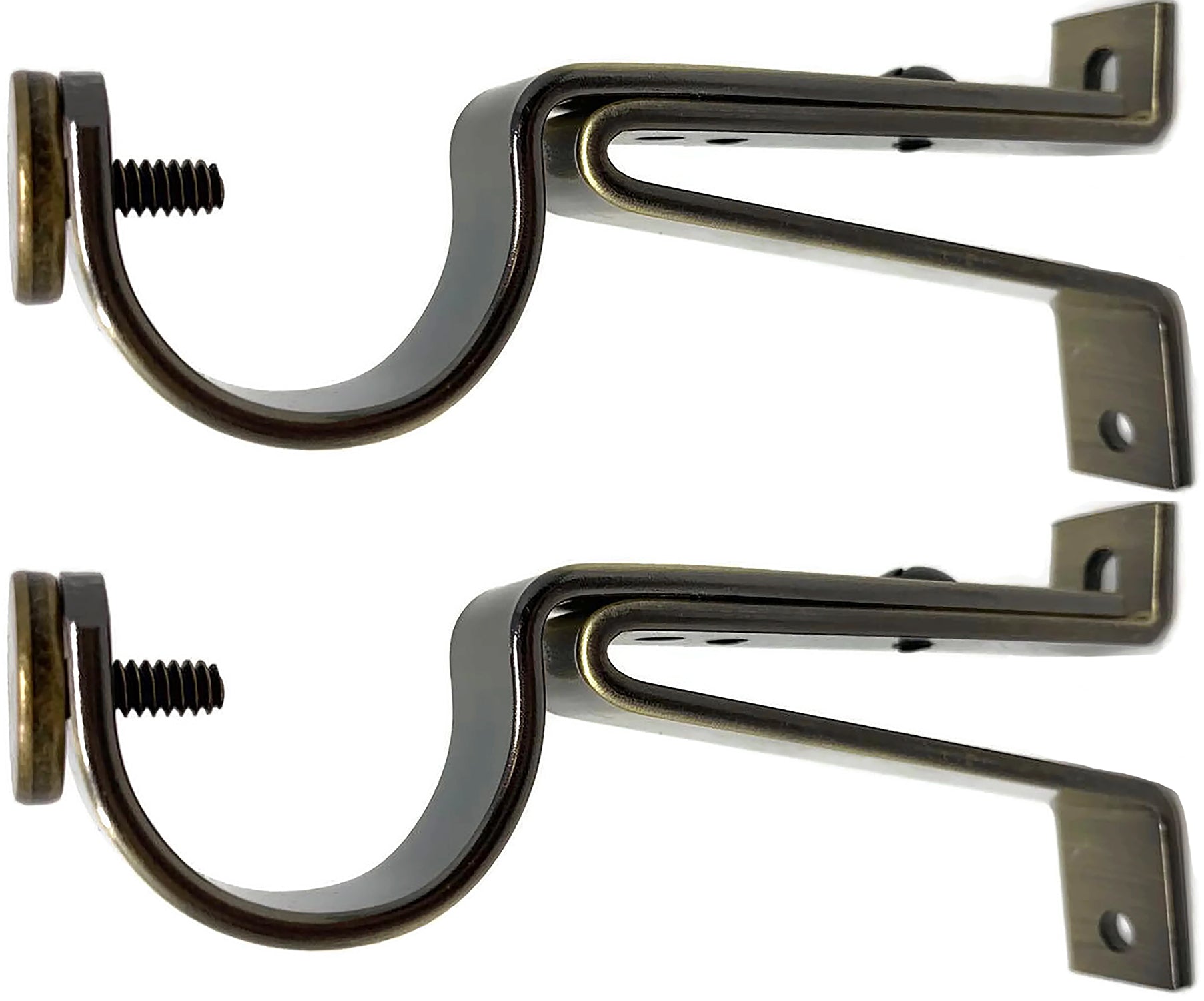 Urbanest Adjustable Curtain Rod Bracket - Fits Rods up to 1 1/8 Inch Diameter - Heavy Duty Window Treatment Hardware for Living Room, Bedroom & Dorm Decor