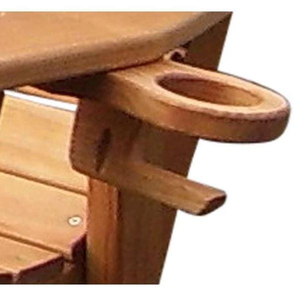 Premium Pressure-Treated Pine Cup Holder for Outdoor Furniture - Durable & Weather-Resistant - Perfect for Patio, Deck, and Garden Use