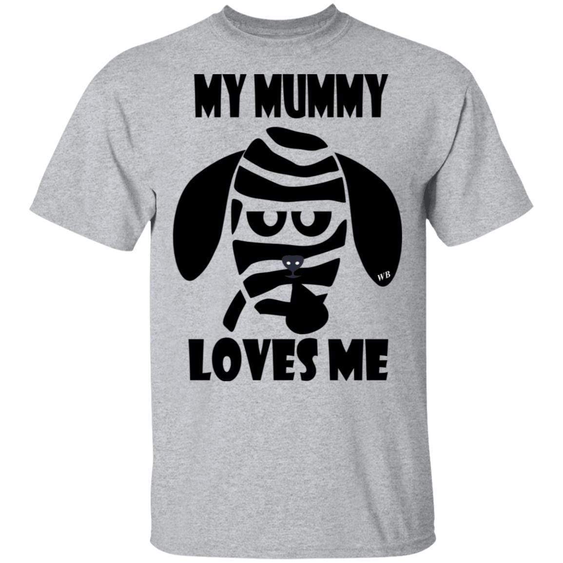 My Mummy Loves Me Halloween Cotton T-Shirt | Funny Wine Lover Gift | WineyBitches.Co | Perfect for Halloween Parties & Wine Tasting Events