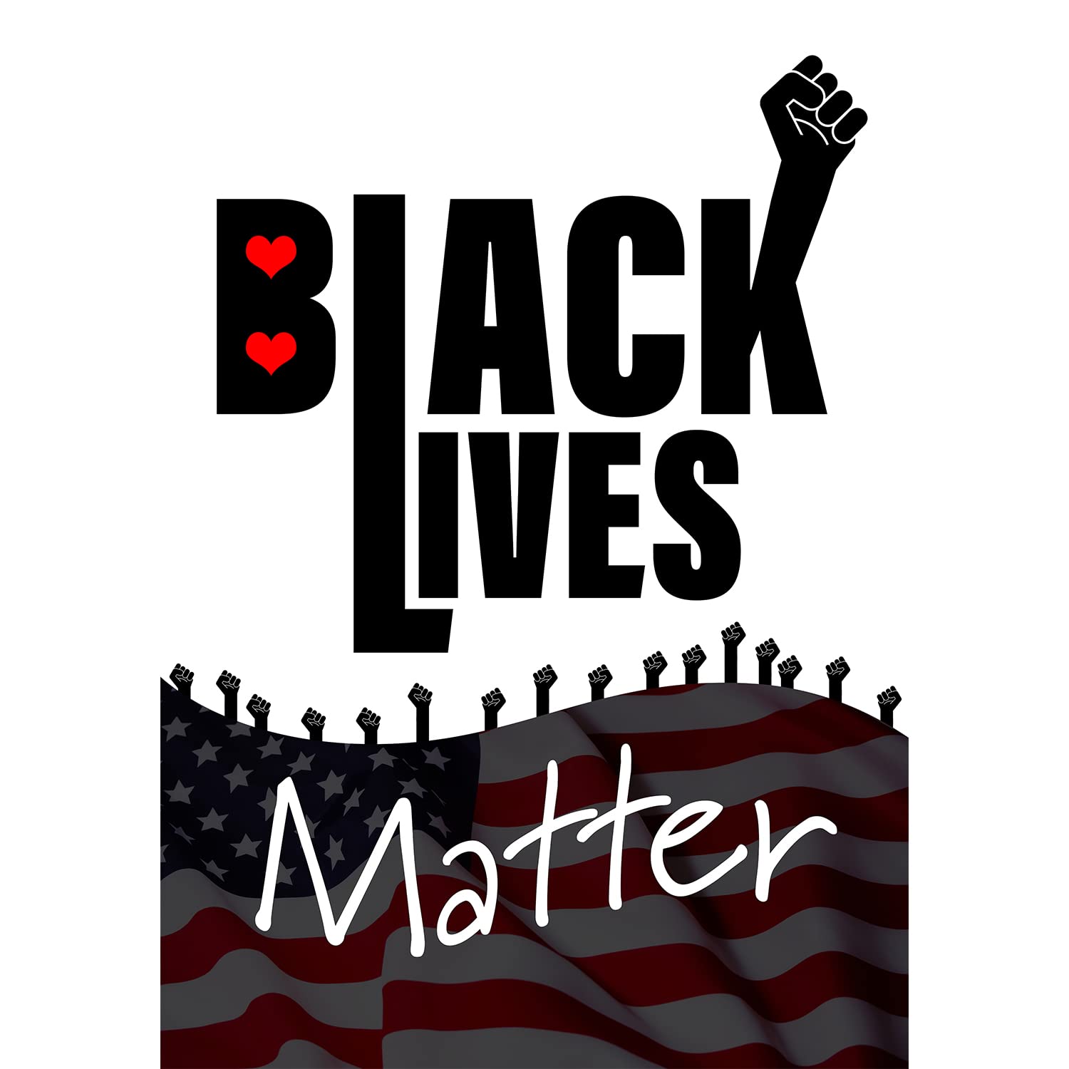 Black Lives Matter House Flag - Double Sided Outdoor Yard Decoration 28x40 inches - BLM Flag for Social Justice, Equality & Solidarity - Perfect for Front Yard, Porch, or Protest Demonstrations
