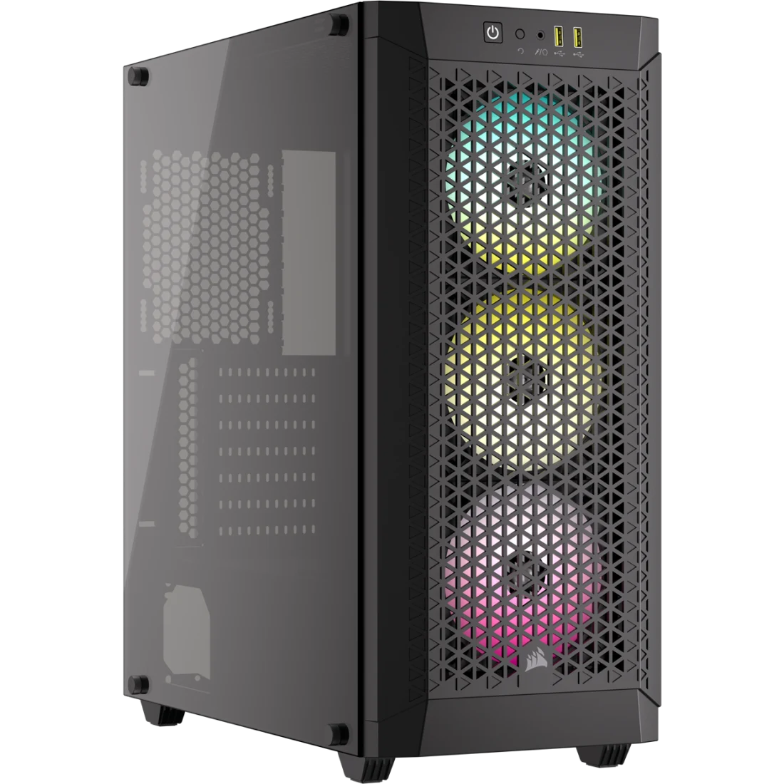 Corsair 480T Airflow Mid Tower ATX PC Case - Tempered Glass, Black (RGB/Non-RGB) | High Airflow Design for Gaming & Workstation Builds