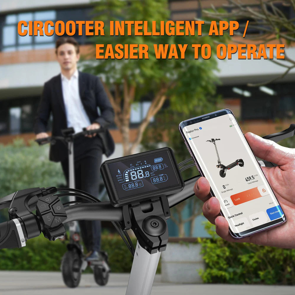 Circooter Raptor Pro 1600W Dual Motor Electric Scooter - 28 MPH Top Speed & 31 Mile Range - Commuter Scooter for Adults - Perfect for Urban Travel & Last-Mile Transportation