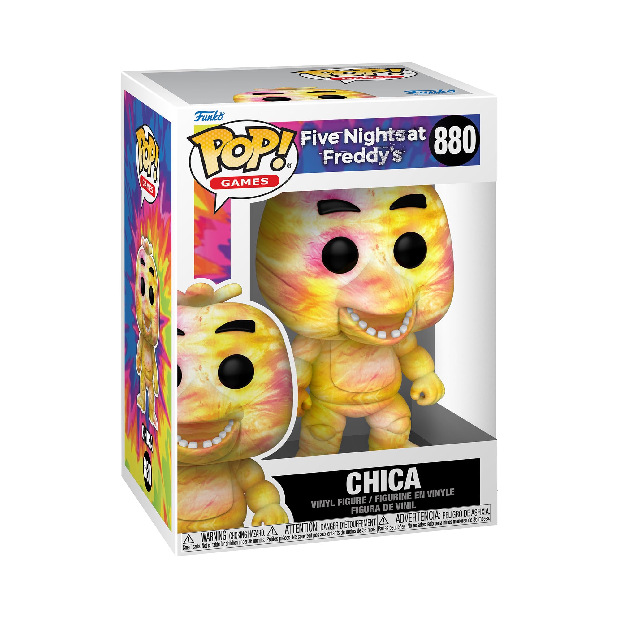 Funko Pop! Games: Five Nights at Freddy's Tie Dye Chica Collectible Figure - Perfect for Gaming Room Decor and FNAF Fan Gifts