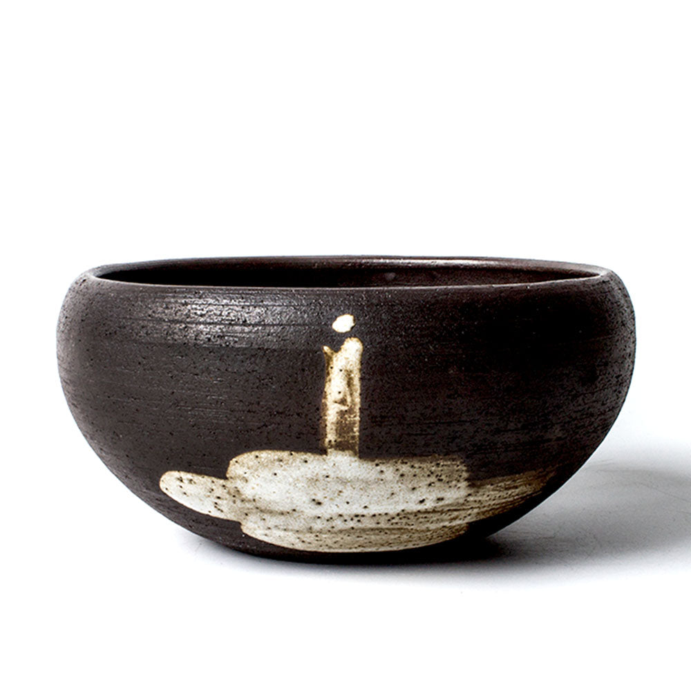 Zen Monk Coarse Pottery Tea Washer - Handmade Ceramic Tea Cup for Matcha, Japanese Green Tea & Herbal Brews | Perfect for Tea Ceremonies, Meditation & Relaxation