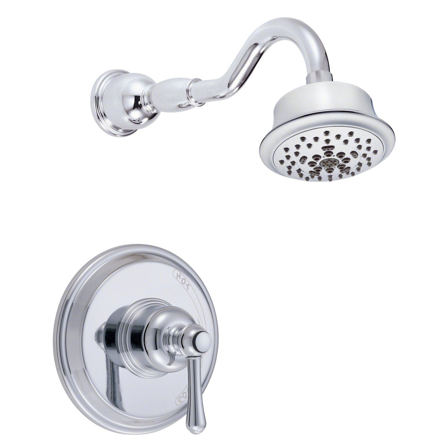 Danze Opulence Chrome Single Lever Handle Shower Faucet with Rough-in Valve | Modern Bathroom Fixture for Spa-Like Shower Experience