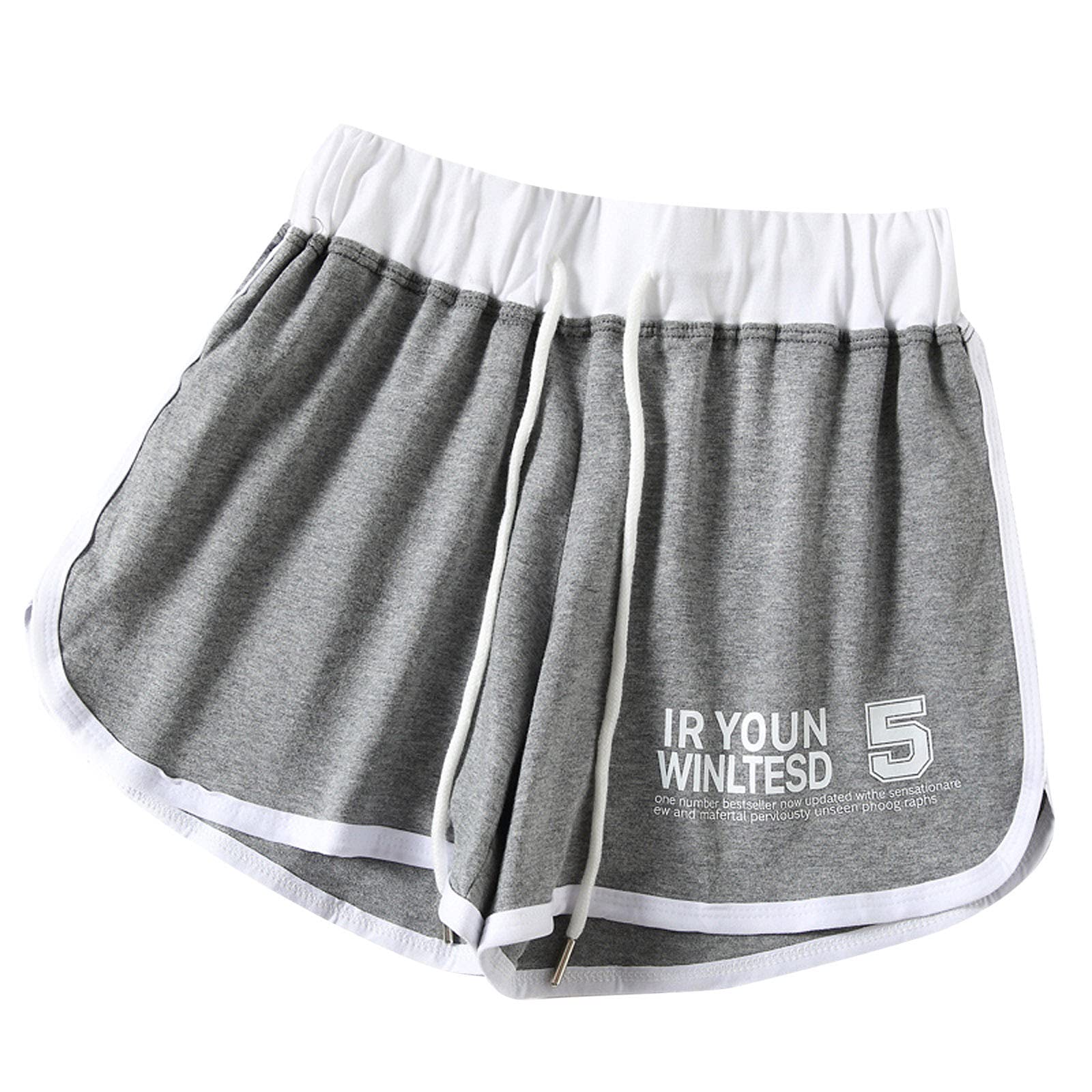 Women's Breathable Mesh Shorts - Fashion Summer Athletic Shorts with Letter Print for Beach, Running & Casual Wear