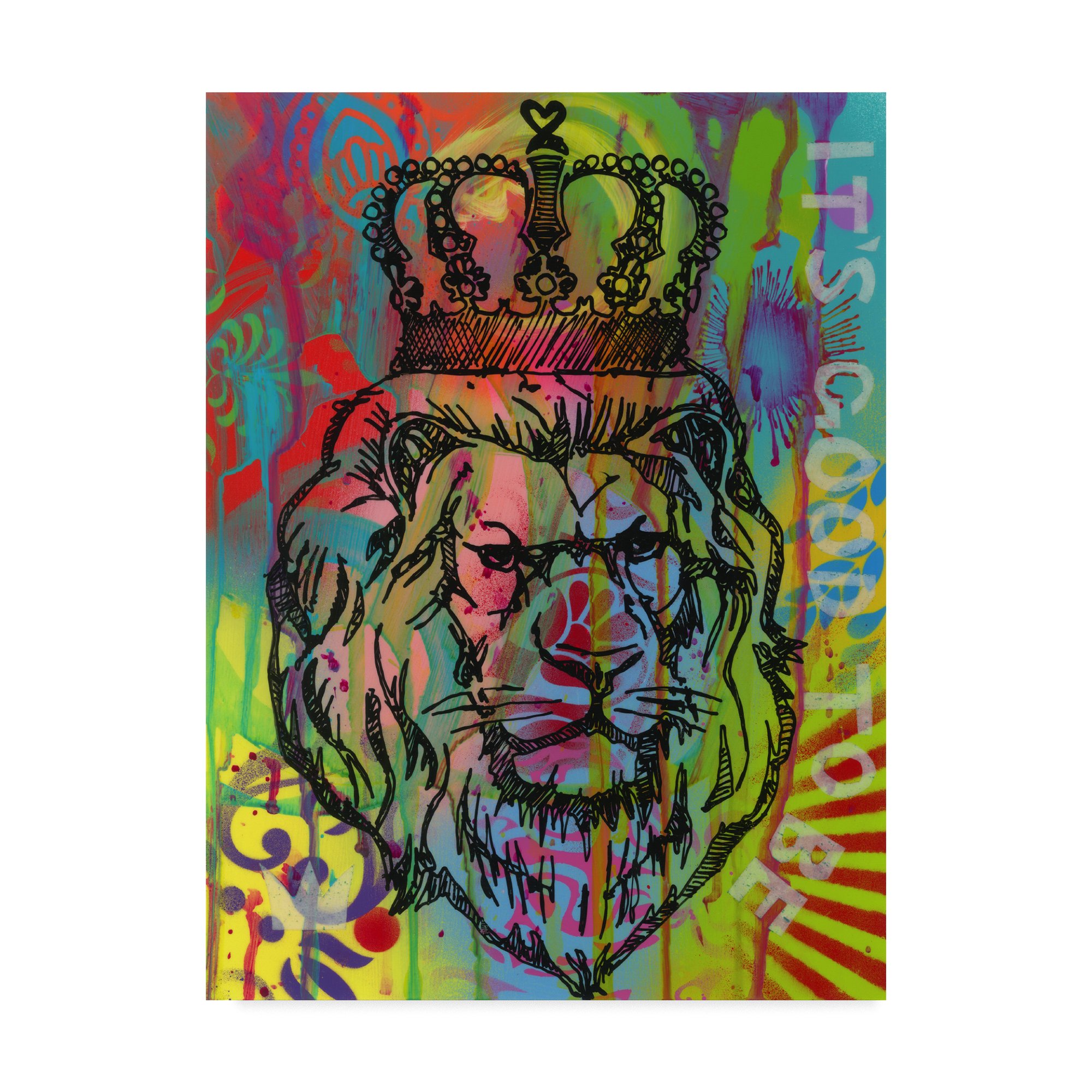 Dean Russo 'It's Good to Be the King' 35x47-Inch Canvas Art Print - Perfect for Living Room, Bedroom, or Office Wall Decor