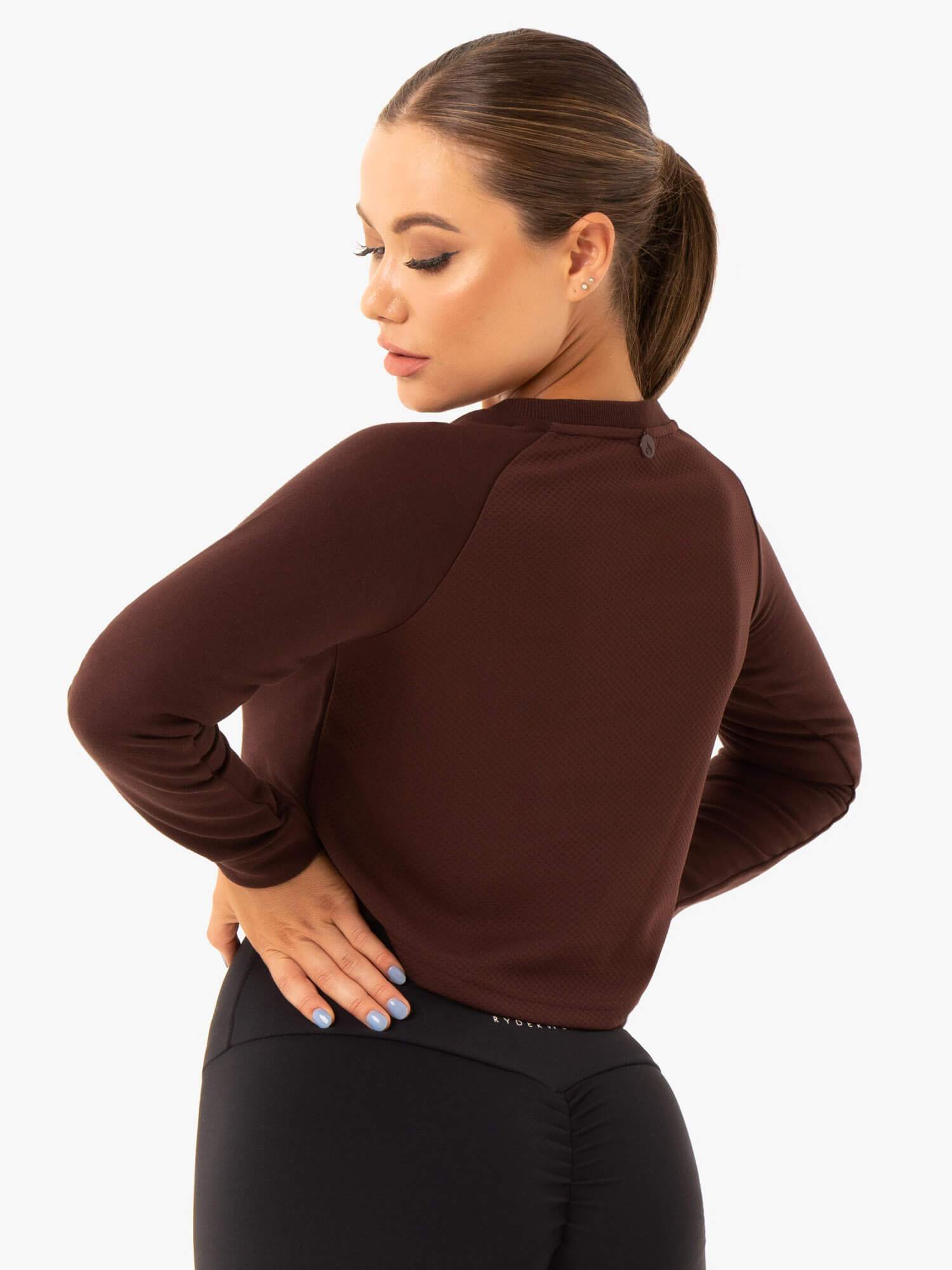 Staples Cropped Sweater - Chocolate Brown Women's Casual Pullover for Fall & Winter | Cozy Office Wear & Weekend Outfits