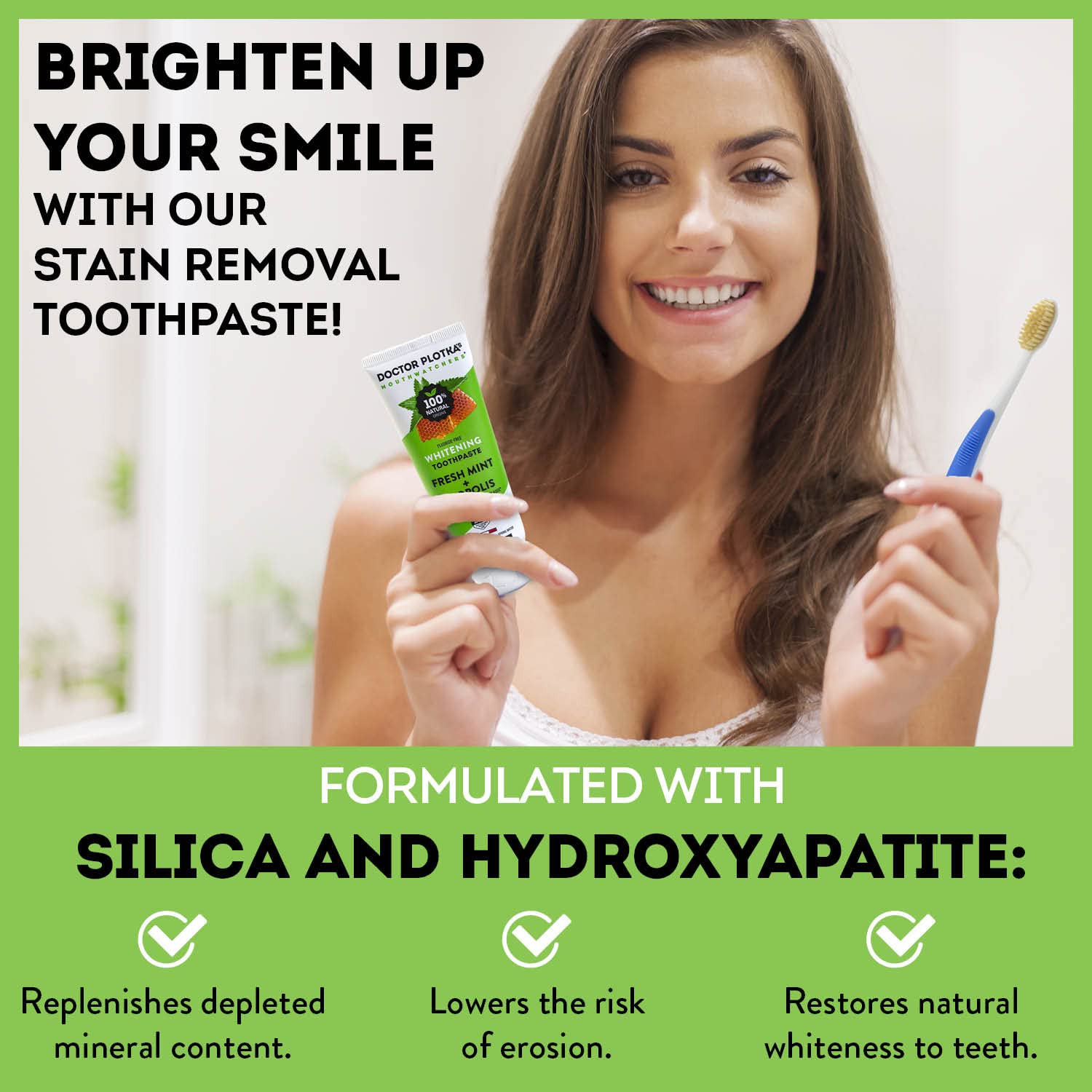 MOUTHWATCHERS Natural Whitening Toothpaste for Sensitive Teeth & Gums - Fluoride Free, Organic Mint & Propolis Formula (4 Pack, 3 oz Tubes) | Gentle Oral Care for Daily Use & Travel