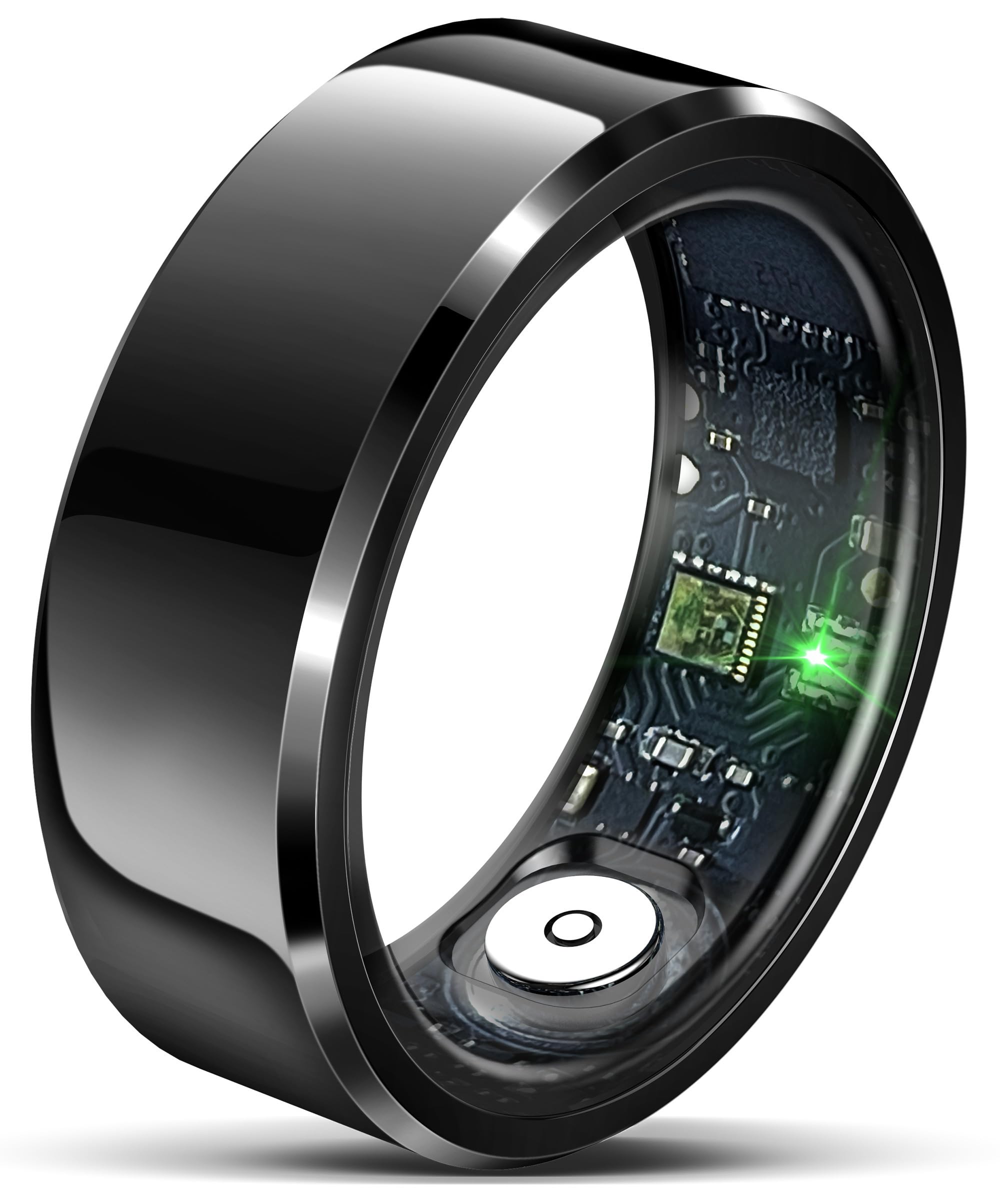 Smart Ring for Health & Fitness - Waterproof Heart Rate Monitor, Step Counter, Calorie Tracker, Sleep Monitor with Long Battery Life - Compatible with iOS & Android - Perfect for Workouts, Running & Daily Activity Tracking (Men & Women)
