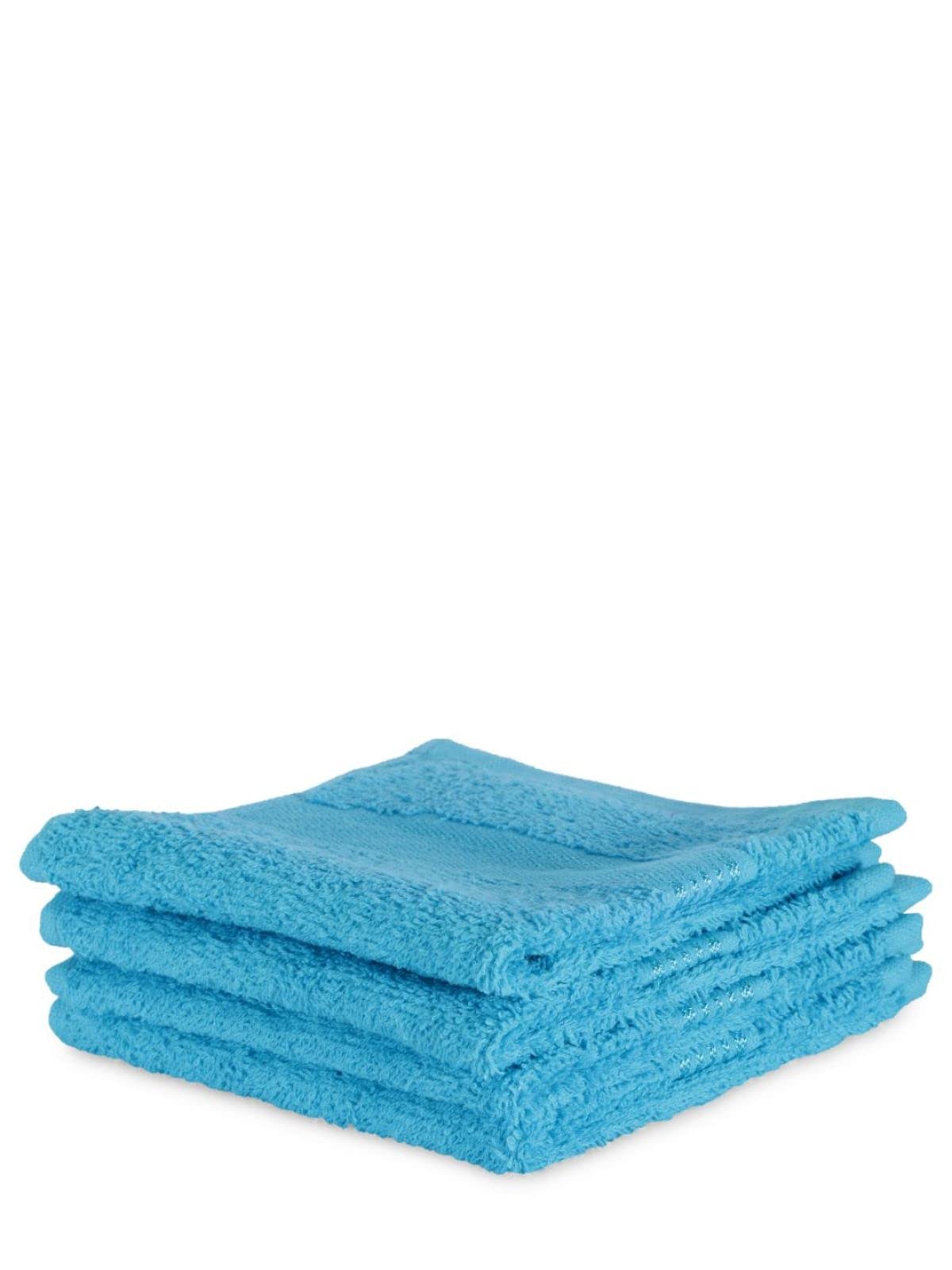 KOPA Quick Dry 100% Cotton Soft Terry Bath Towels - 4 Pack Face Towels for Men, Women & Kids | Super Absorbent, Lightweight, Odor Free | Perfect for Gym, Travel, Spa & Daily Use (Turquoise)