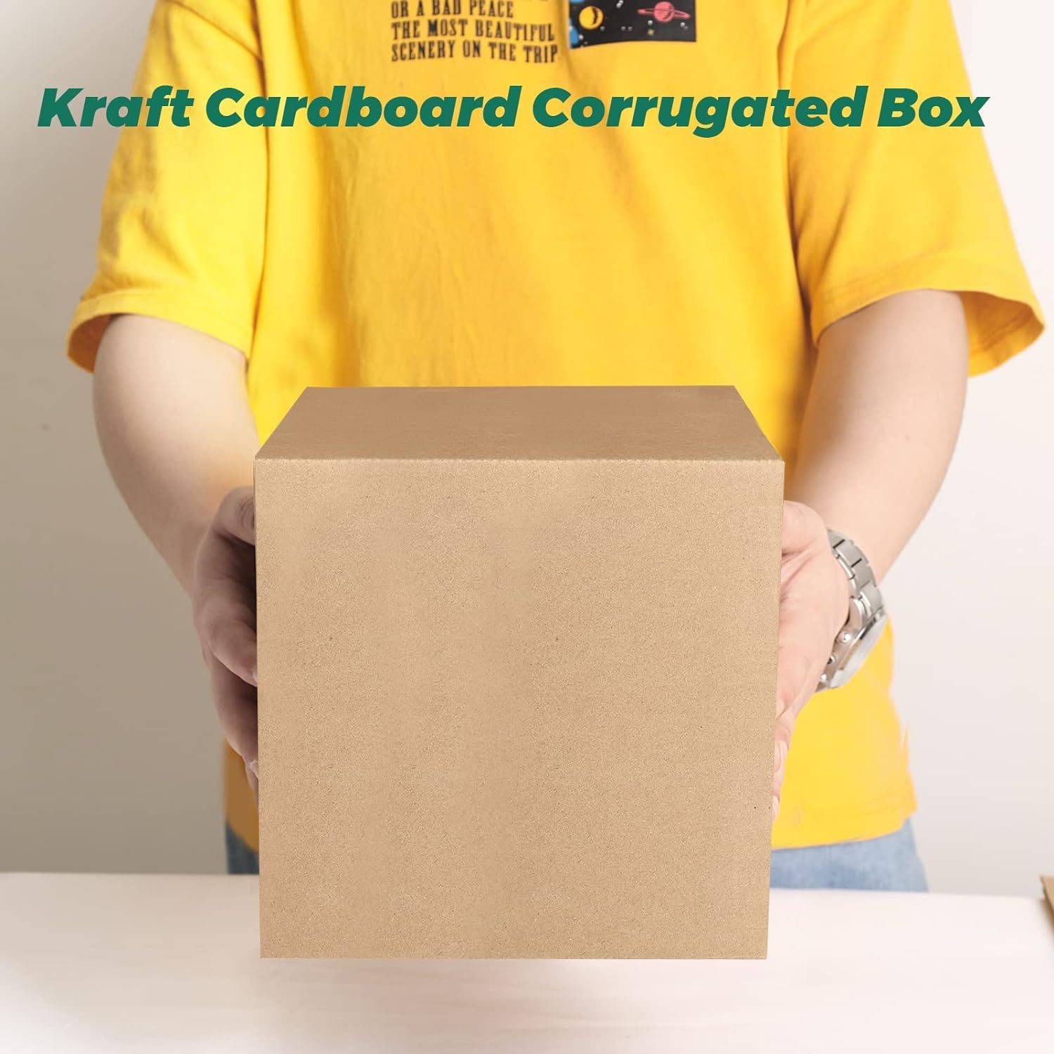 8x8x8 Inches Corrugated Cardboard Shipping Boxes - 25 Pack for Mailing, Moving & Small Business Packaging | Durable Kraft Brown Boxes for Ecommerce, Storage & Home Organization