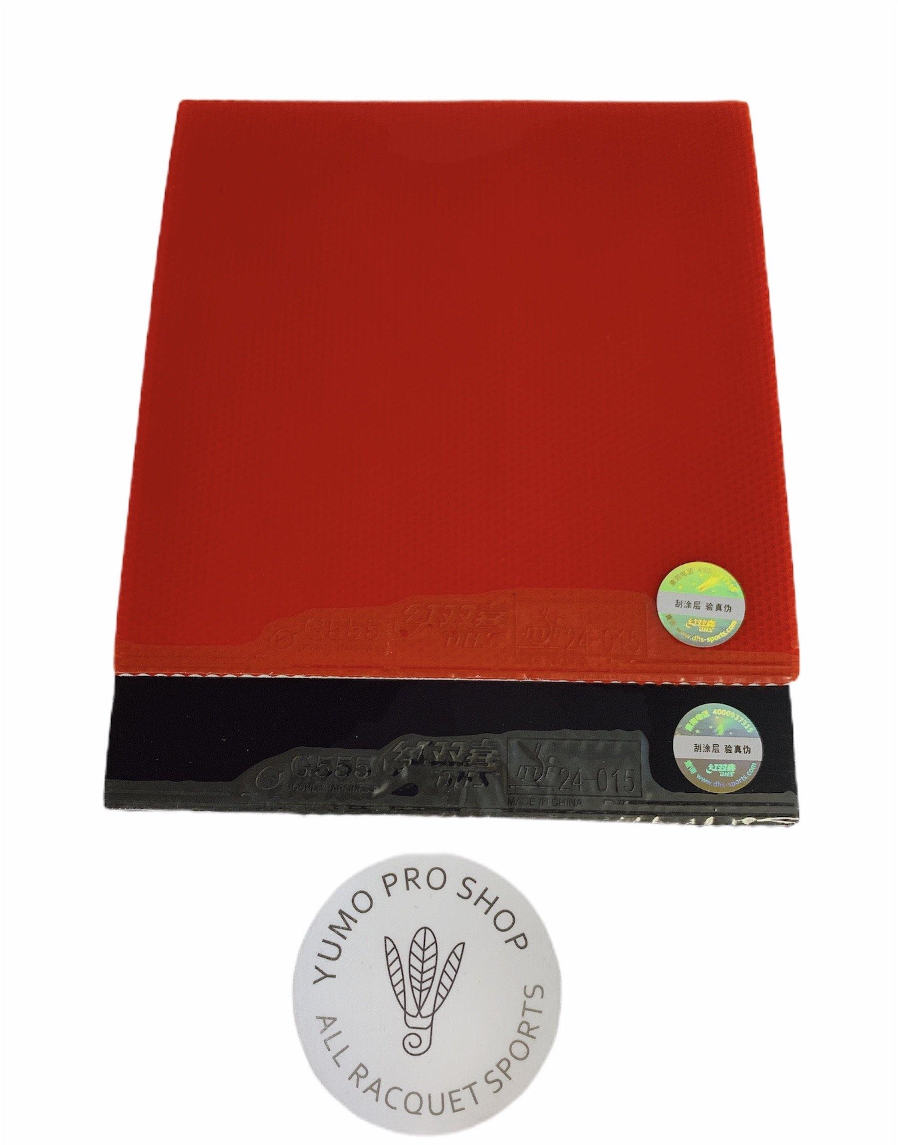 DHS G555 Table Tennis Rubber with Pimple-in Technology - Perfect for Competitive Play and Training Sessions