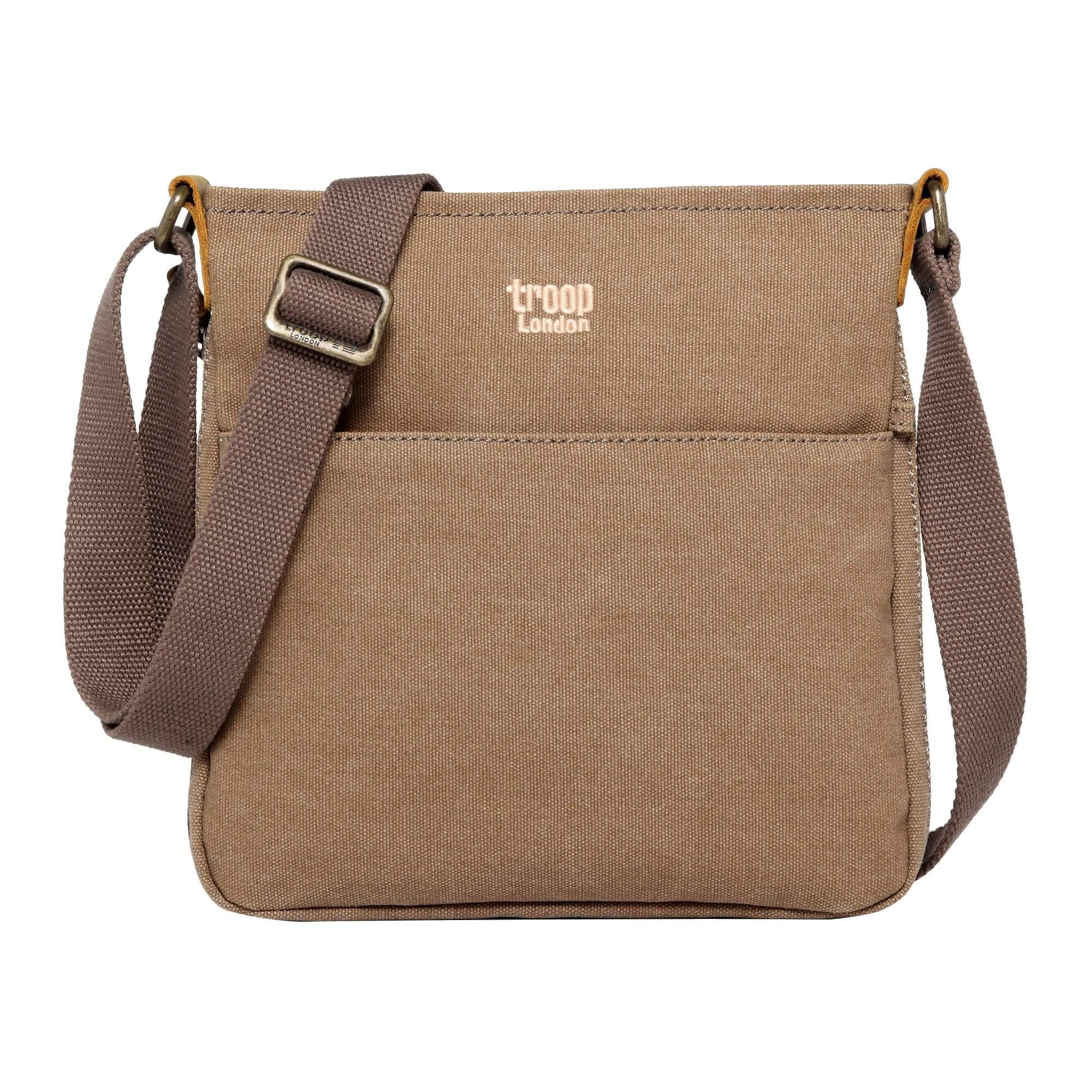 TRP0237 Troop London Classic Canvas Crossbody Bag - Stylish & Durable for Travel, Work & Everyday Use