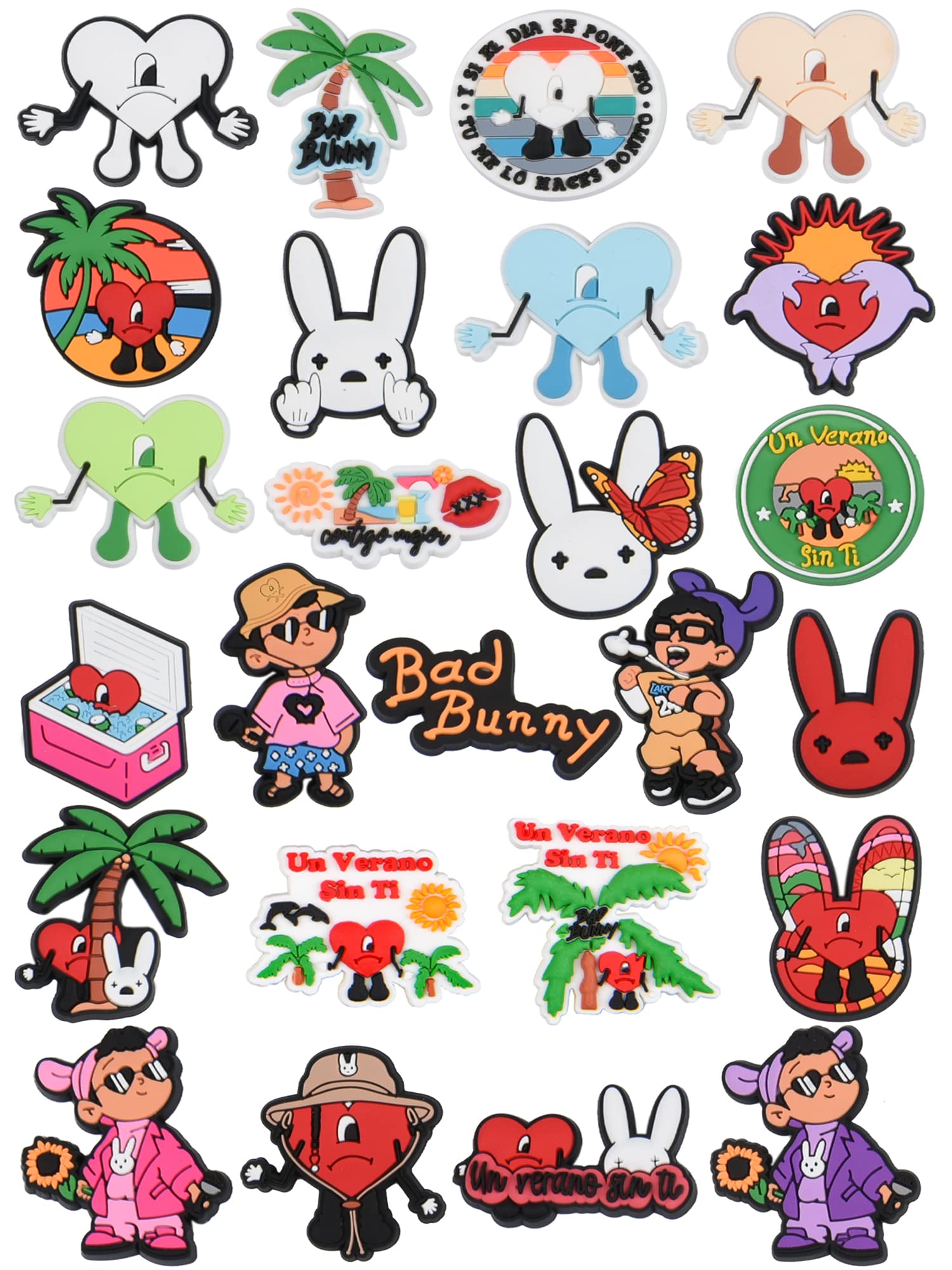25 Pcs Adorable Shoe Charms for Men, Women, Kids - Fun Shoe Decorations for Sneakers & Sandals - Perfect Birthday Gifts for Boys & Girls - Great for Parties, DIY Crafts & Fashion Accessories