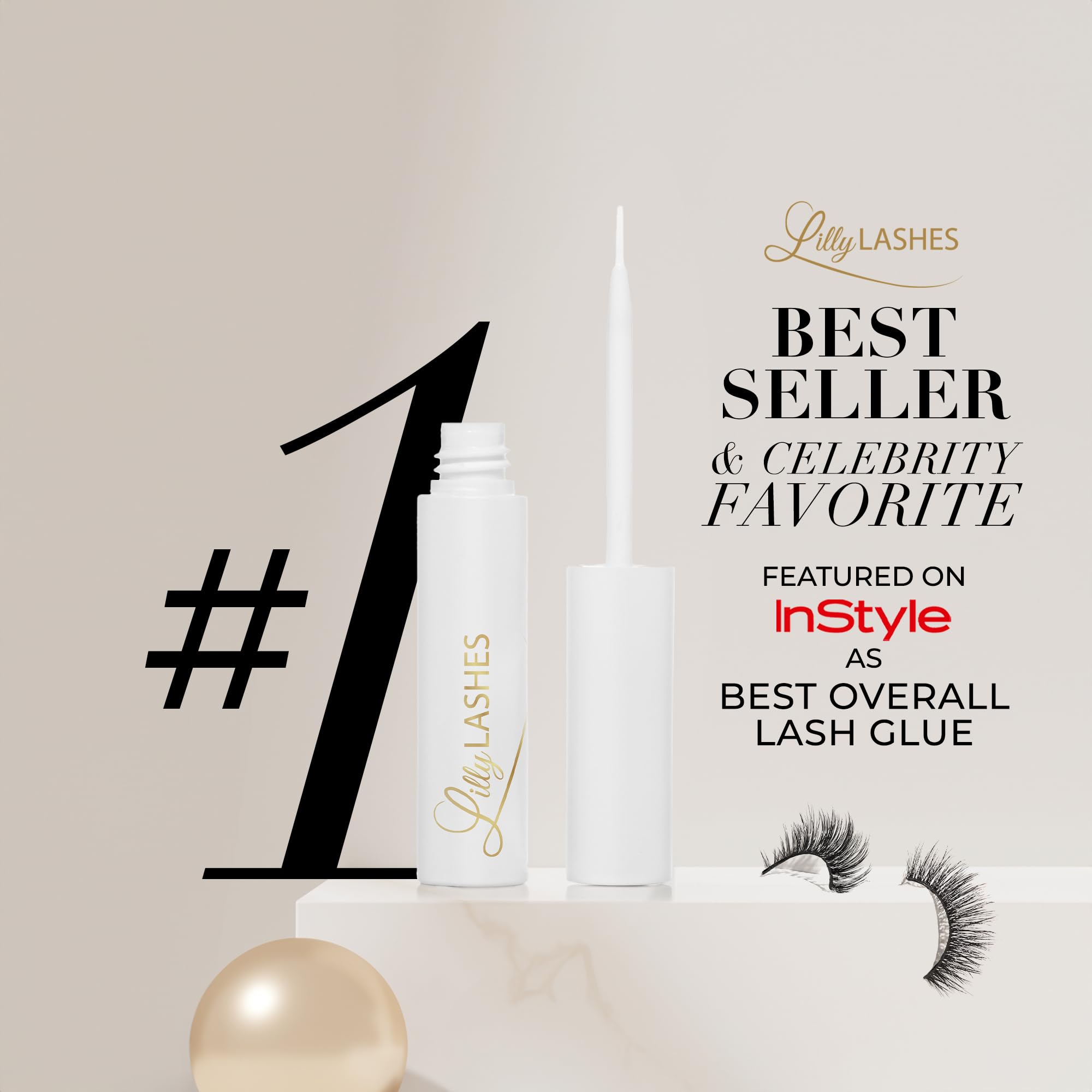 Luxury Synthetic False Eyelashes - 15mm Full Length Natural Look Lashes, Reusable Fake Eyelash Extensions with Round Shape (Lash Glue Not Included) | Perfect for Bridal Makeup, Night Out, and Special Occasions