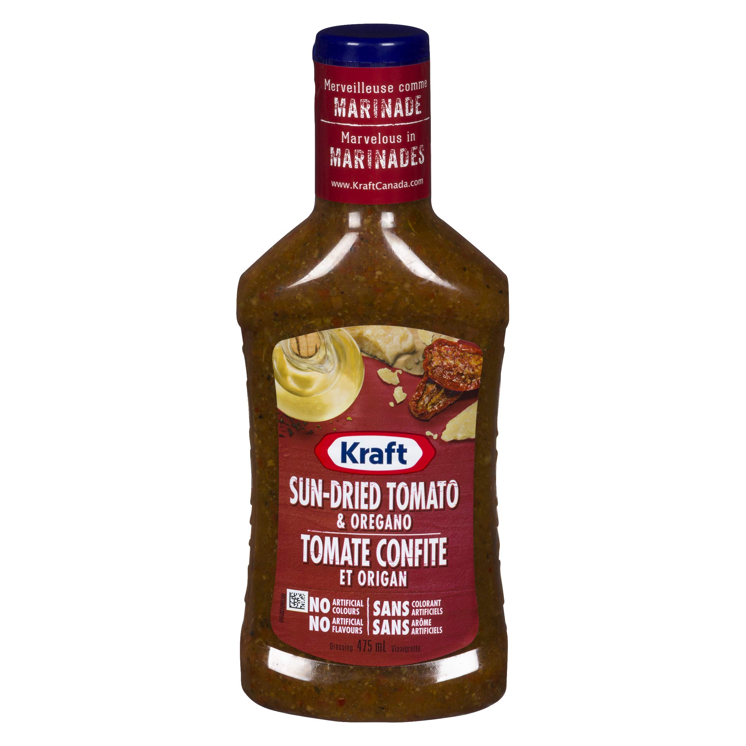 Premium Kraft Sun Dried Tomato & Oregano Salad Dressing - 16 fl oz (475ml) Bottle | Imported from Canada | Perfect for Salads, Pasta & Mediterranean Dishes
