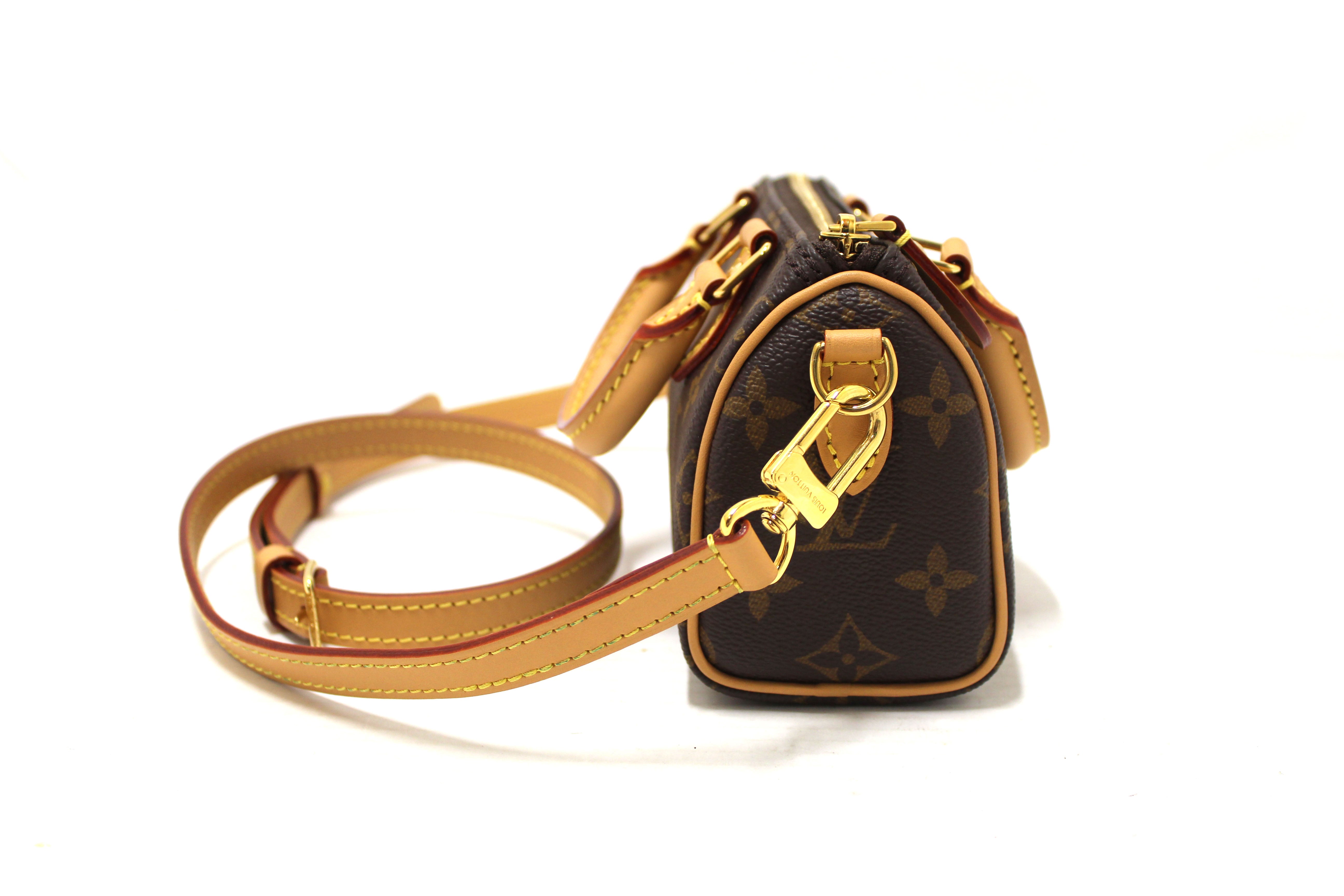 Authentic Louis Vuitton Monogram Nano Speedy Bag - Luxury Crossbody & Shoulder Bag for Women | Perfect for Date Night, Travel & Everyday Use