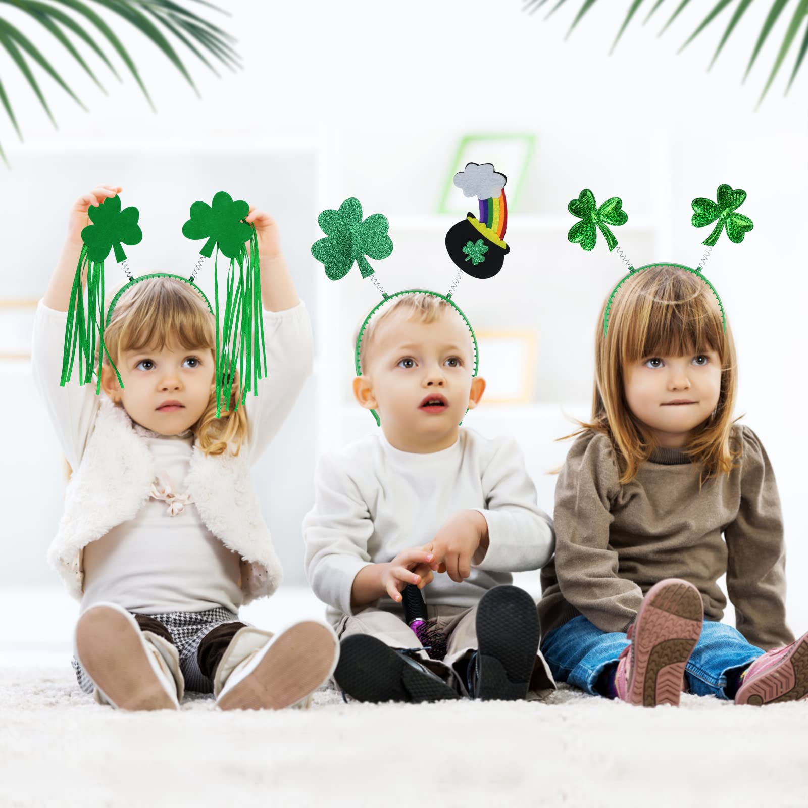 9PCS St. Patrick's Day Headbands for Women & Girls - Green Shamrock Clover Hair Accessories | Irish Party, Parade & Festival Hairwear | Perfect for St. Patrick's Day Celebrations, Themed Parties & Photo Props