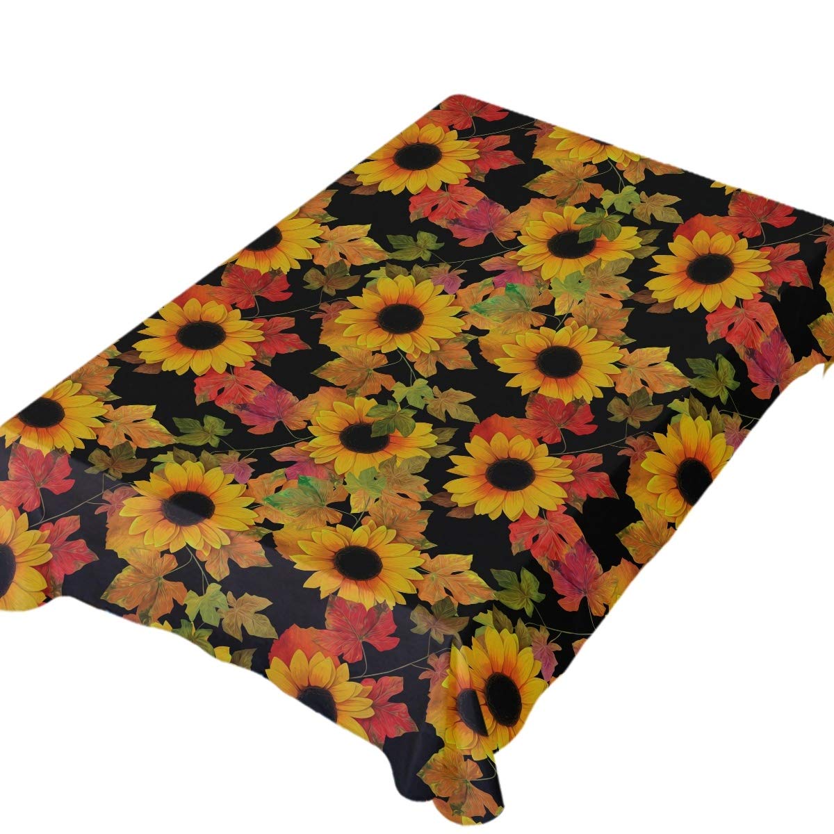 Artistic Sunflower Tablecloth 60x108 Inch Rectangle Table Cover - Waterproof & Wrinkle-Resistant for Outdoor Wedding, Party, Dining Room, Picnic, and Home Decor