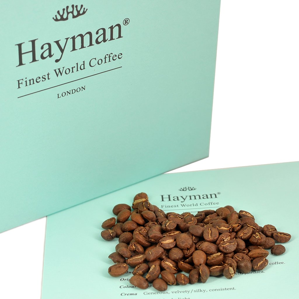 Hayman Coffee - 100% Authentic Jamaican Blue Mountain Coffee, Whole Bean Medium Roast, Fresh Gourmet Coffee Beans, 24oz (680g) Pack | Perfect for Home Brewing, Office Use & Gifts