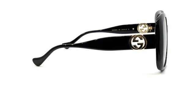 Gucci GG 1029SA 007 Gradient Black/Gray Oversized square Women Sunglasses
