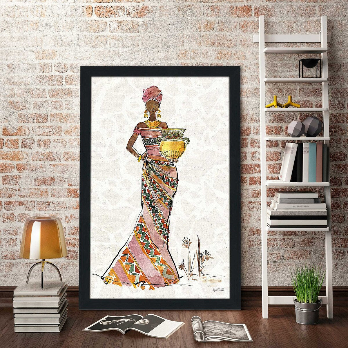 African Flair X C by Anne Tavoletti Print on Acrylic - Modern Abstract Wall Art for Living Room, Bedroom & Office Decor