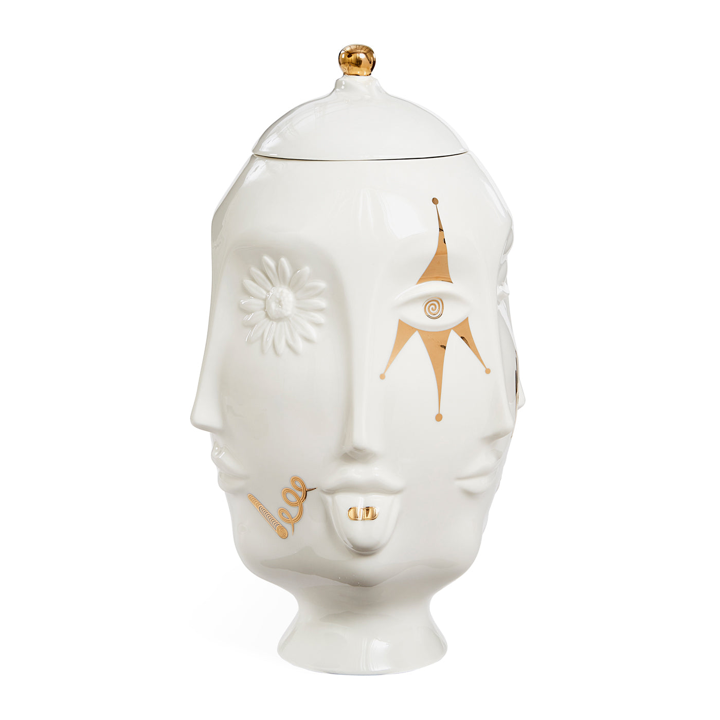 Handcrafted Gilded Frida Kahlo Inspired Urn - Elegant Memorial Keepsake for Home Decor & Altar Display