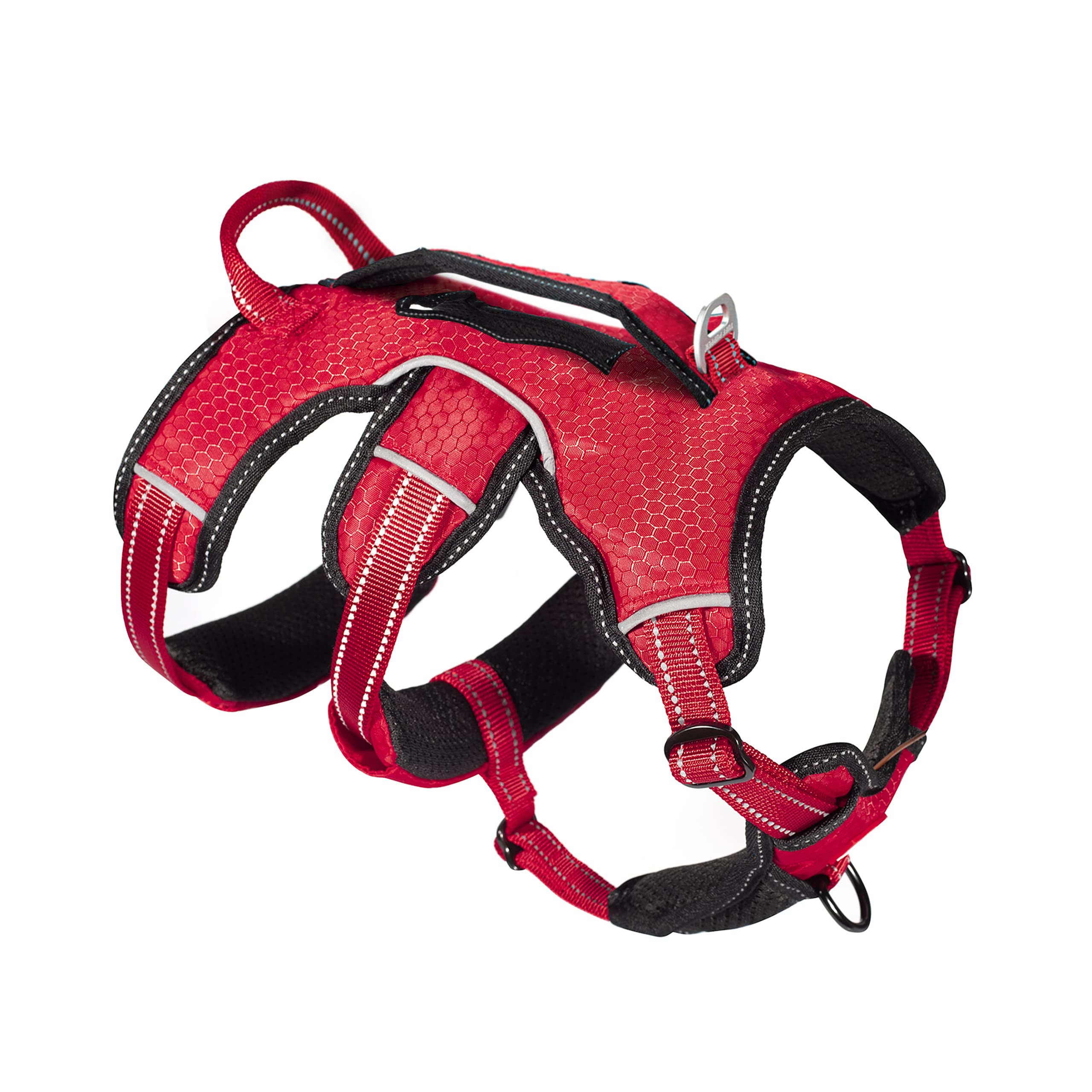 Tuff Pupper No Escape Dog Harness - Reflective 3M Stitching for Night Walks & Training