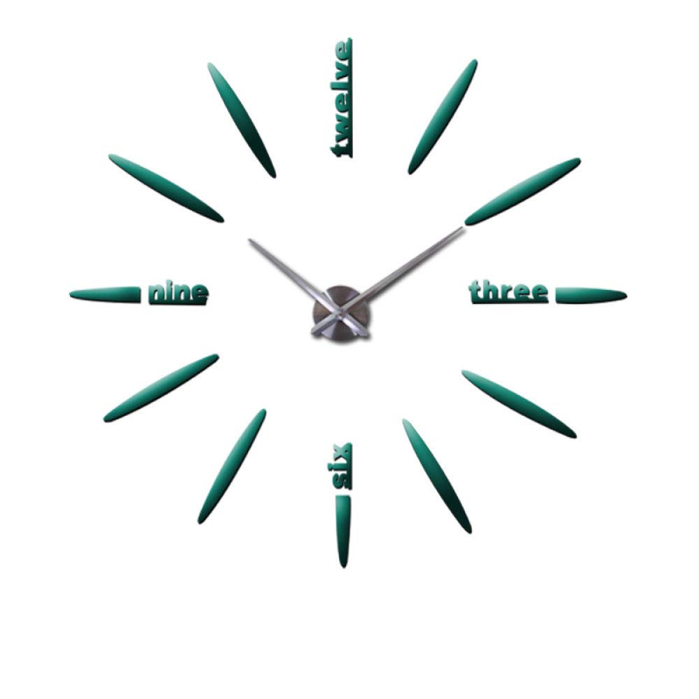 3D DIY Large Acrylic Mirror Wall Clock - Modern Quartz Clock for Living Room, Bedroom, Corridor & Bar Decor - Green Home Decoration | Perfect for Home, Office & Gift Giving Scenarios