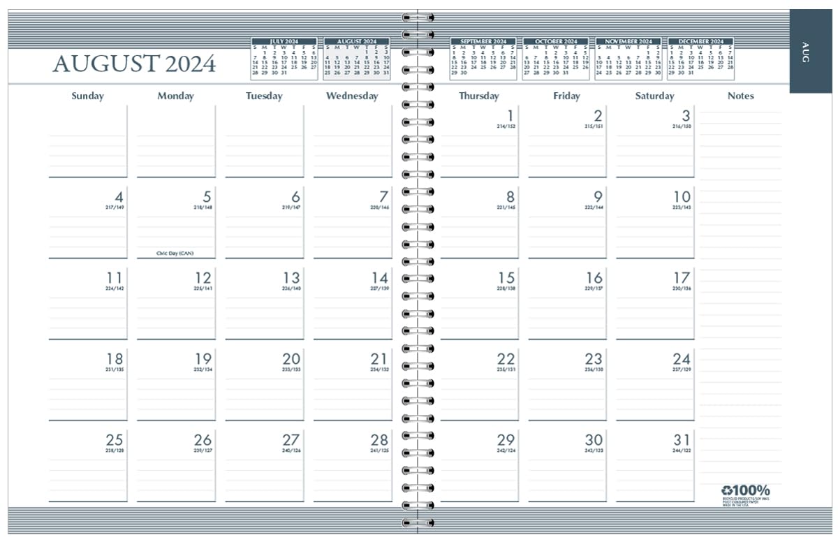 House of Doolittle 2024-2025 Weekly & Monthly Academic Planner - 7 x 9 Inches Black Calendar Organizer (August-July, HOD295532-25) - Perfect for Students, Teachers & Office Professionals